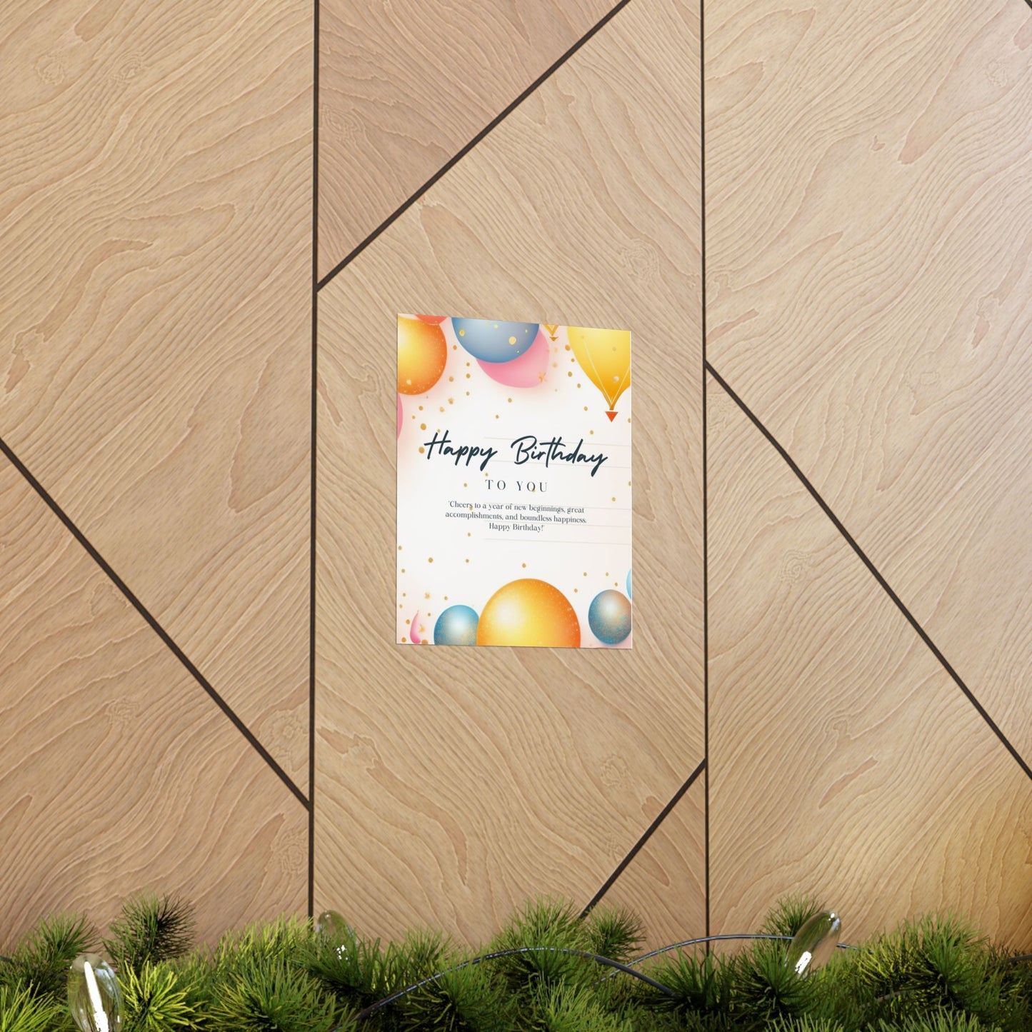 Birthday Celebration Poster - Cheers to a Year of New Beginnings