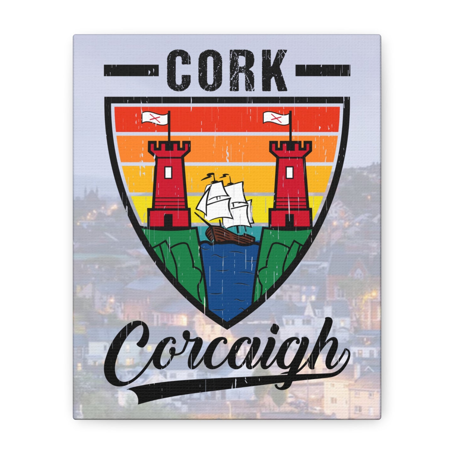 32 Counties available Canvas Wall Art – Stretched Matte Print with Vibrant Design.