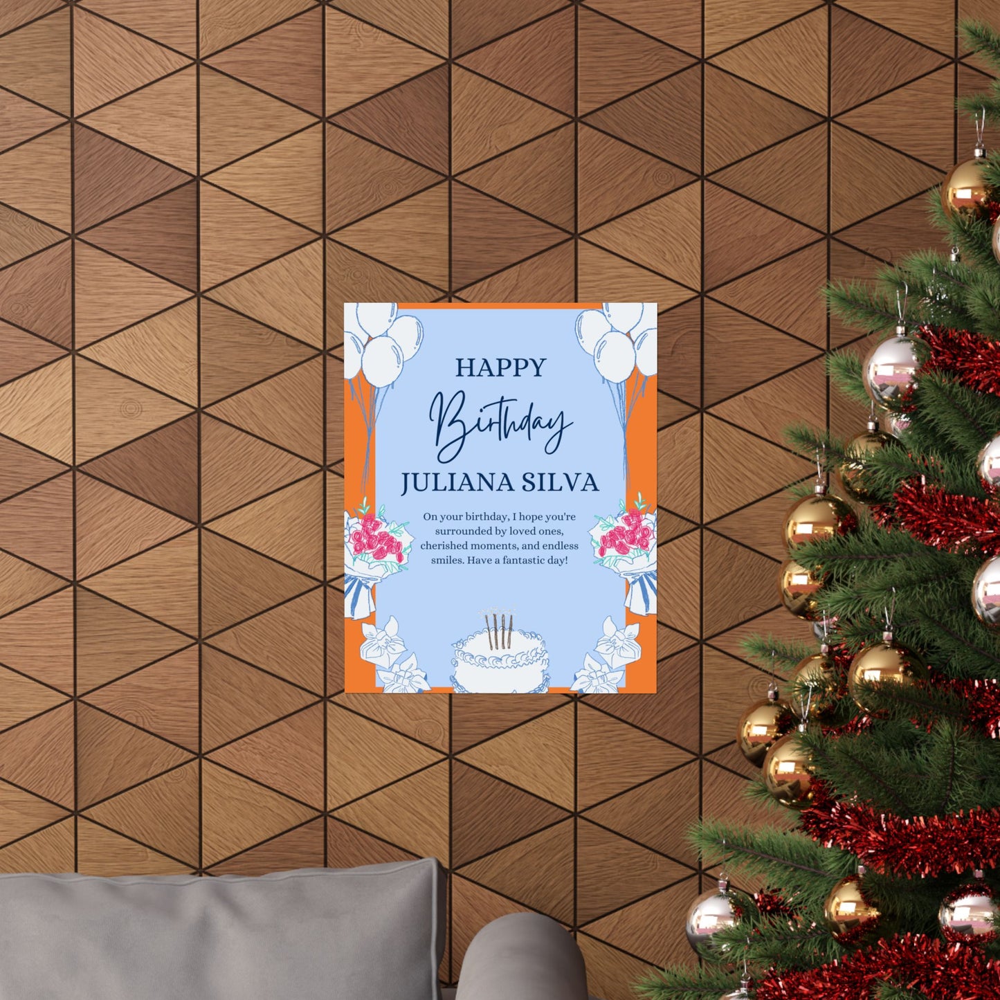 Personalized Birthday Celebration Wall Art - Matte Vertical Posters