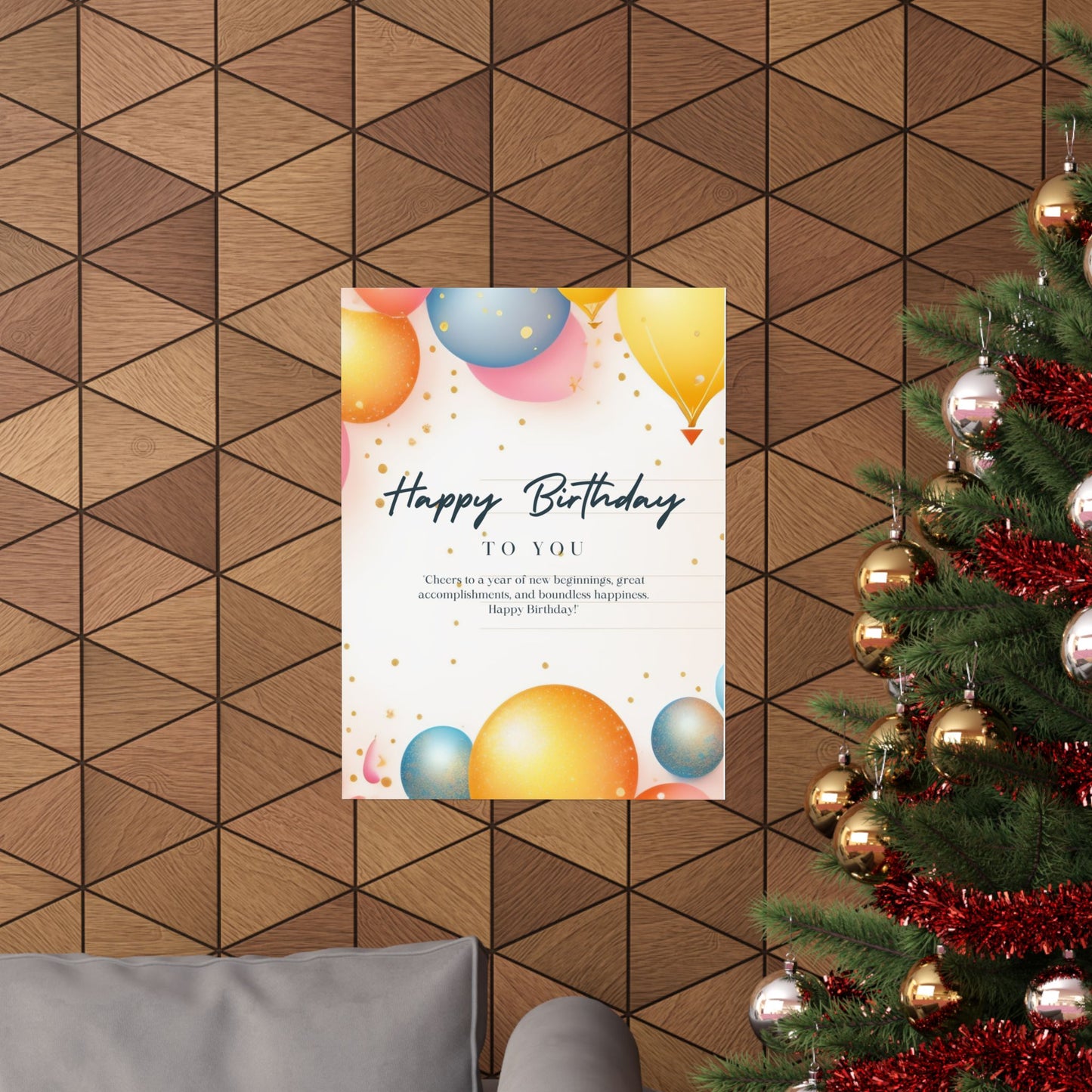 Birthday Celebration Poster - Cheers to a Year of New Beginnings