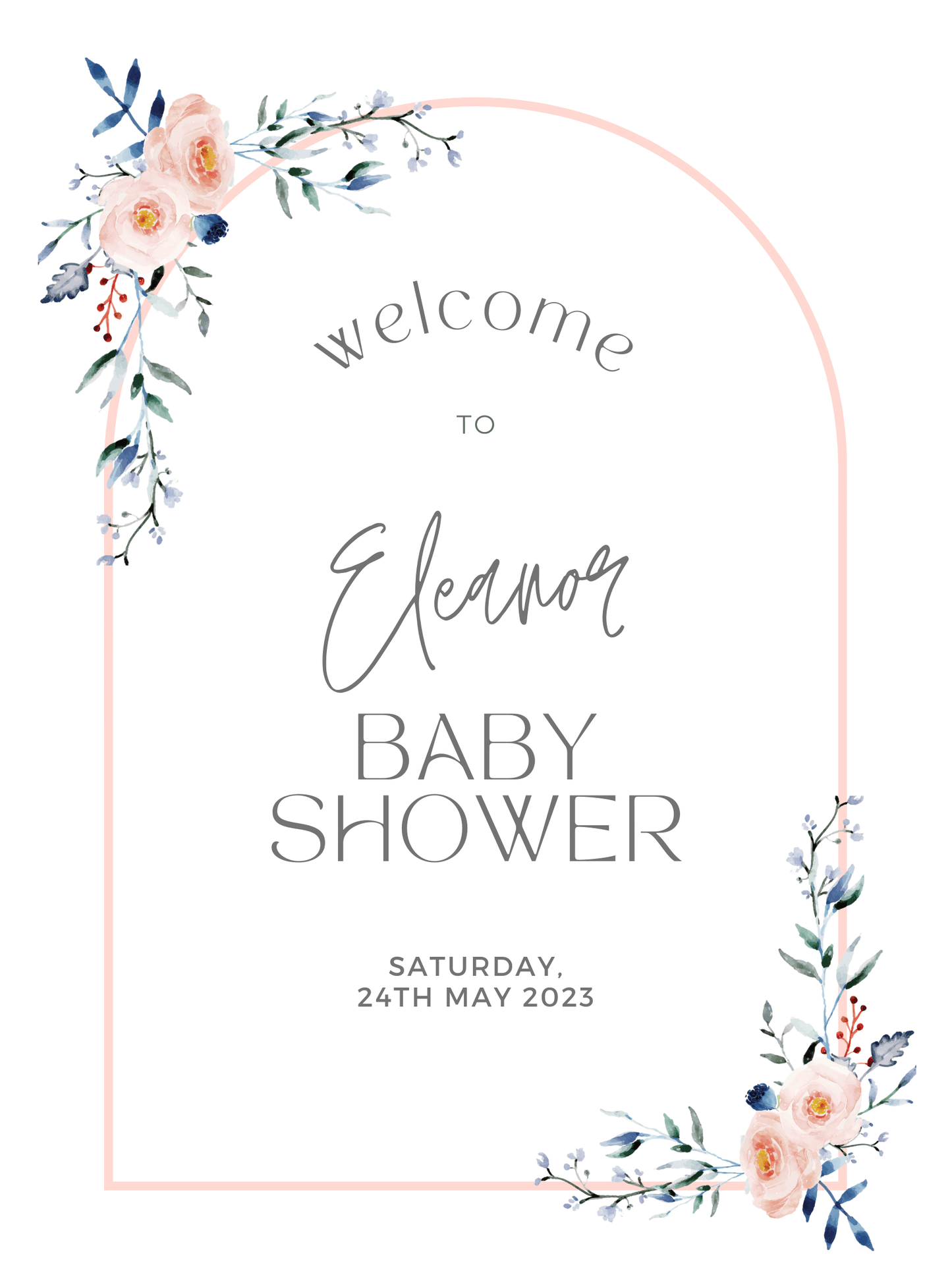 Baby Shower Welcome Sign