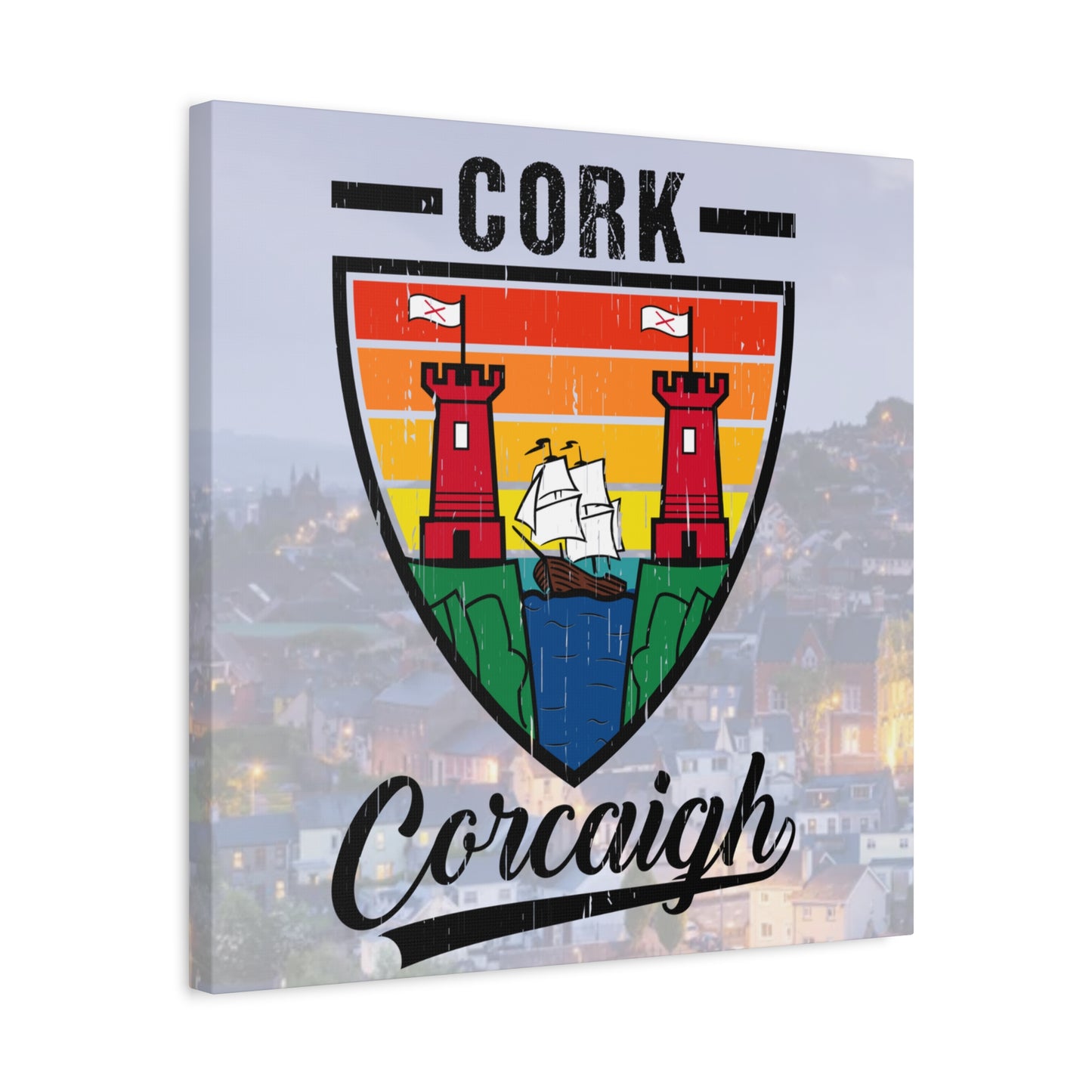 32 Counties available Canvas Wall Art – Stretched Matte Print with Vibrant Design.
