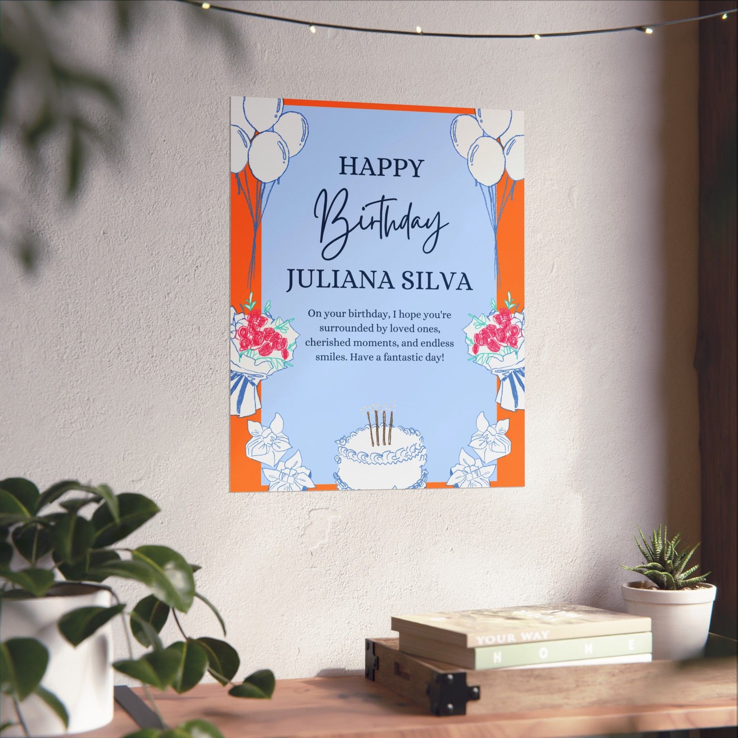 Personalized Birthday Celebration Wall Art - Matte Vertical Posters