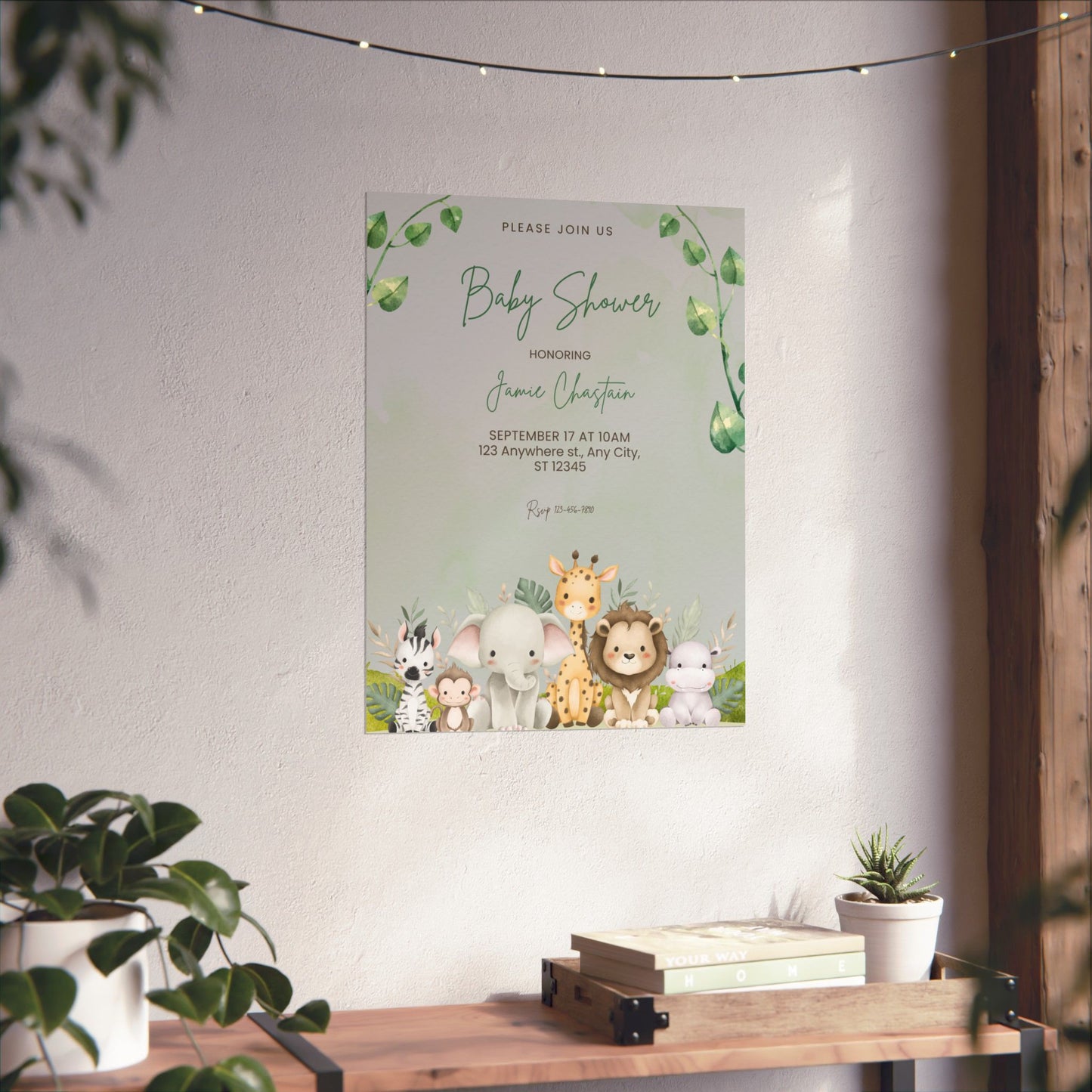 Whimsical Baby Shower Posters with Cute Animal Designs