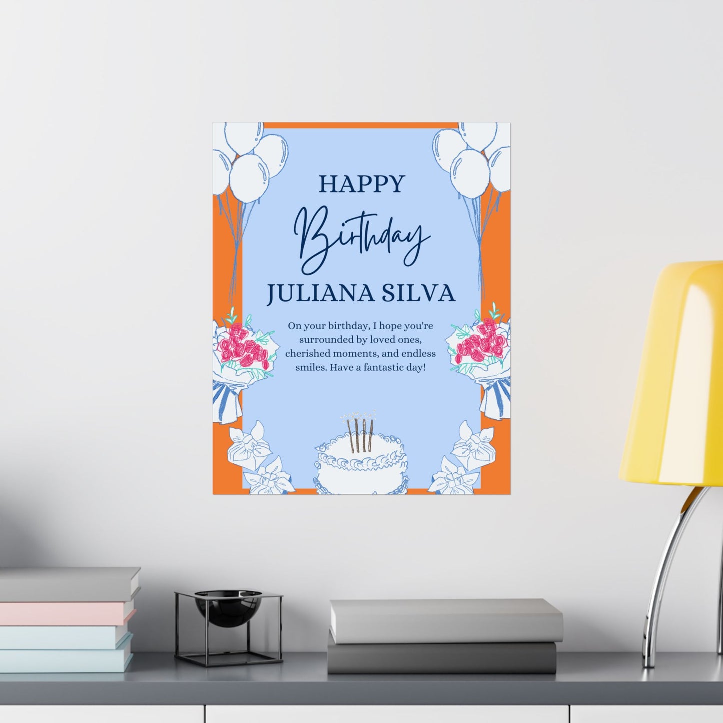 Personalized Birthday Celebration Wall Art - Matte Vertical Posters