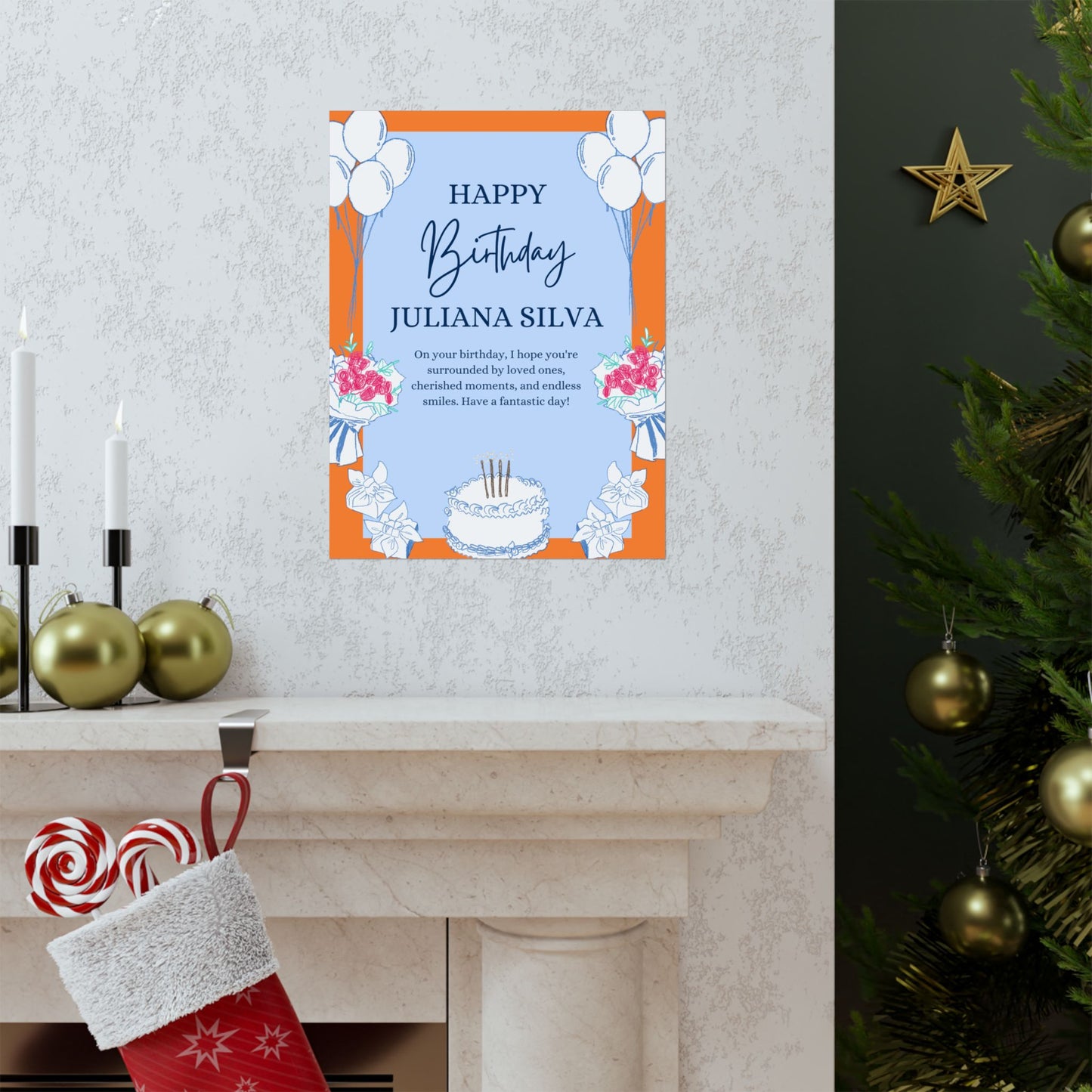 Personalized Birthday Celebration Wall Art - Matte Vertical Posters