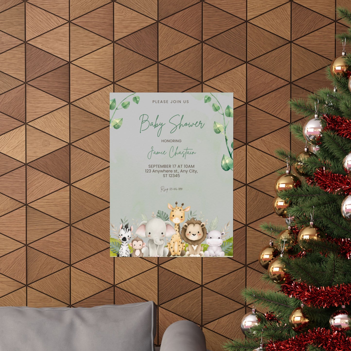 Whimsical Baby Shower Posters with Cute Animal Designs