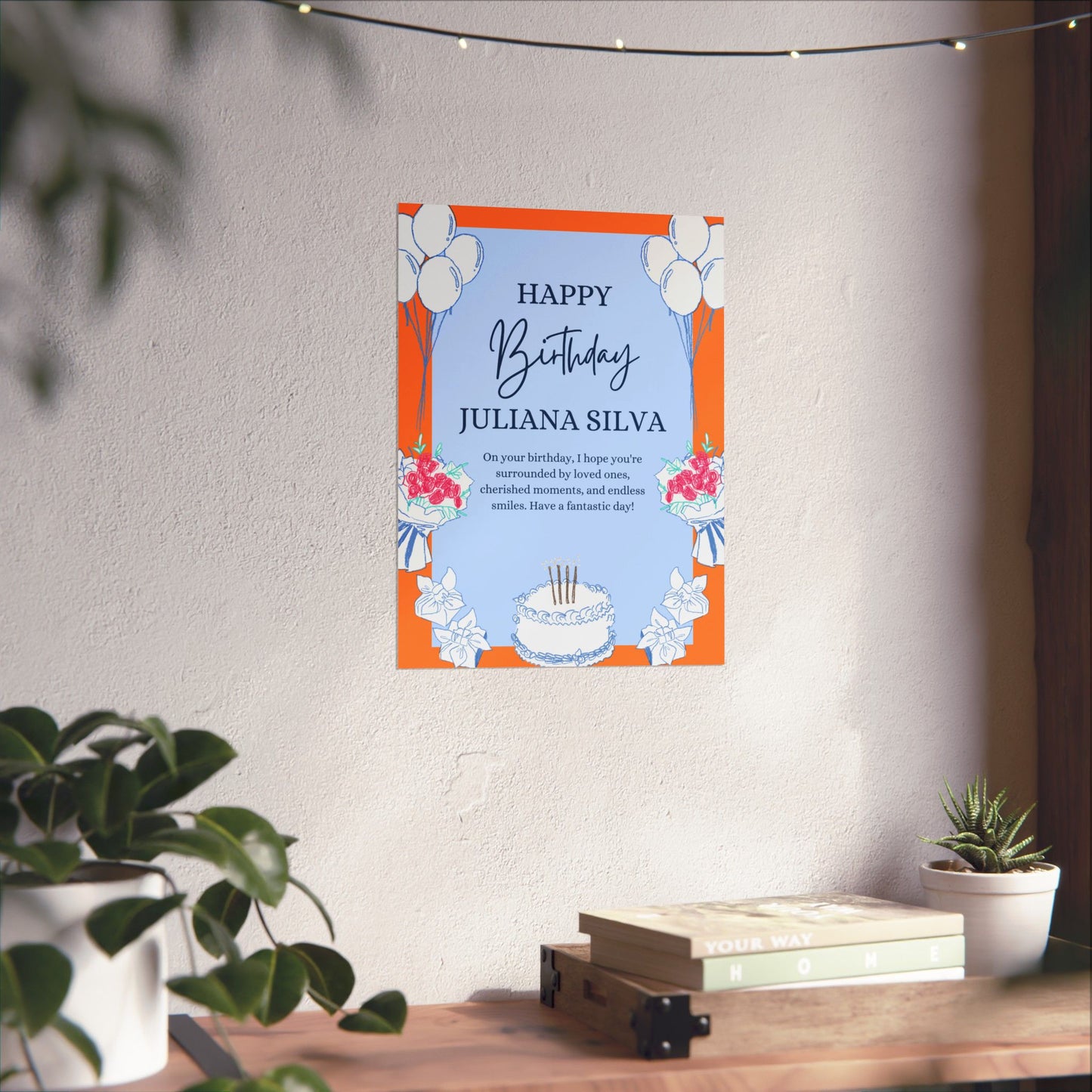 Personalized Birthday Celebration Wall Art - Matte Vertical Posters