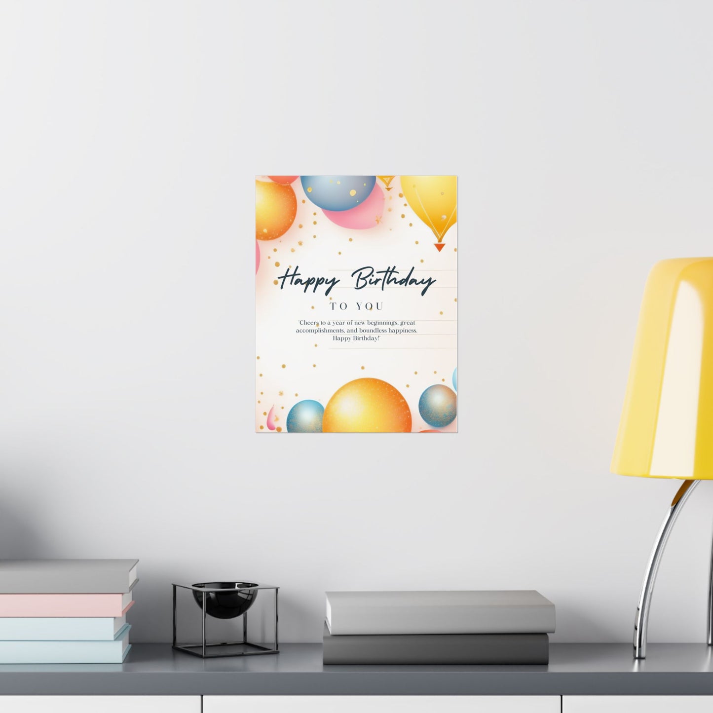 Birthday Celebration Poster - Cheers to a Year of New Beginnings