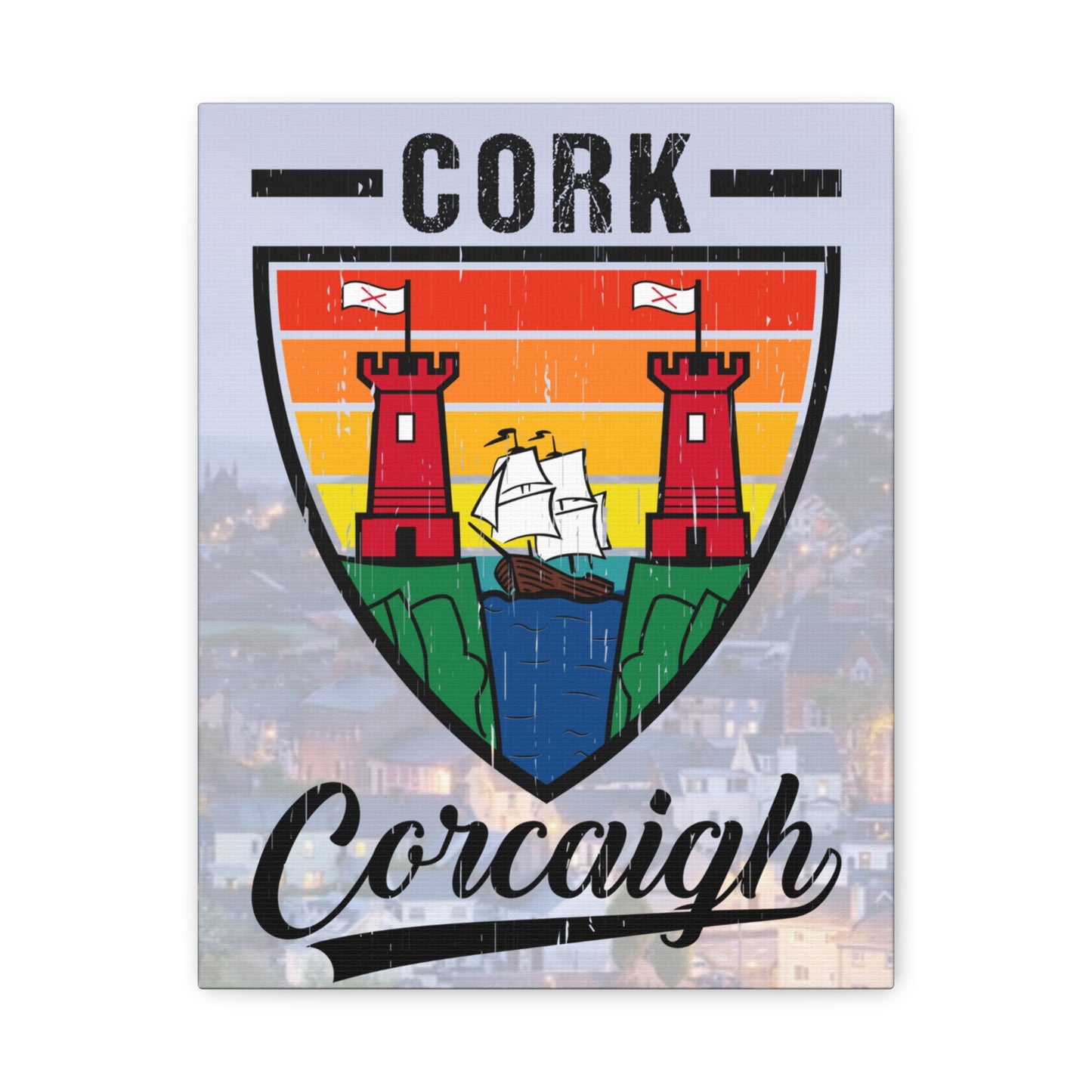 32 Counties available Canvas Wall Art – Stretched Matte Print with Vibrant Design.