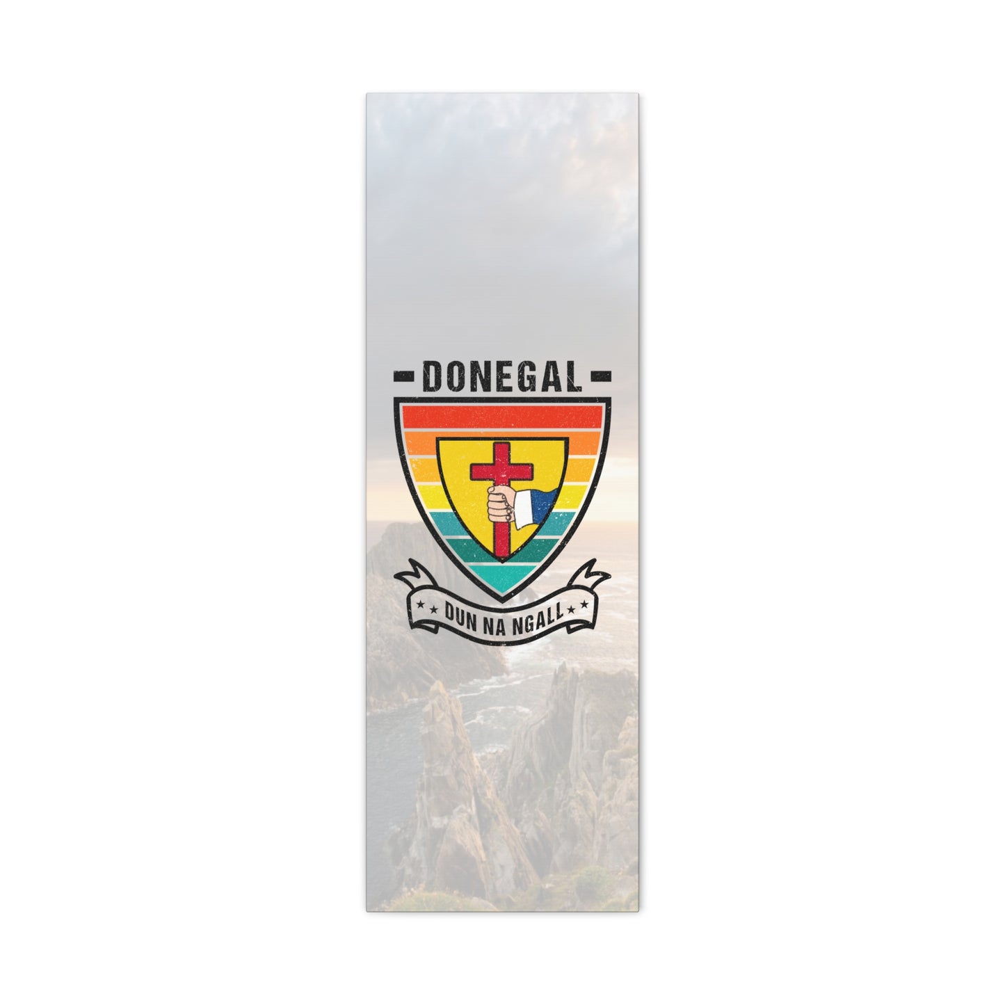 Donegal County Crest Canvas Wall Art – Stretched Matte Print with Vibrant Design.
