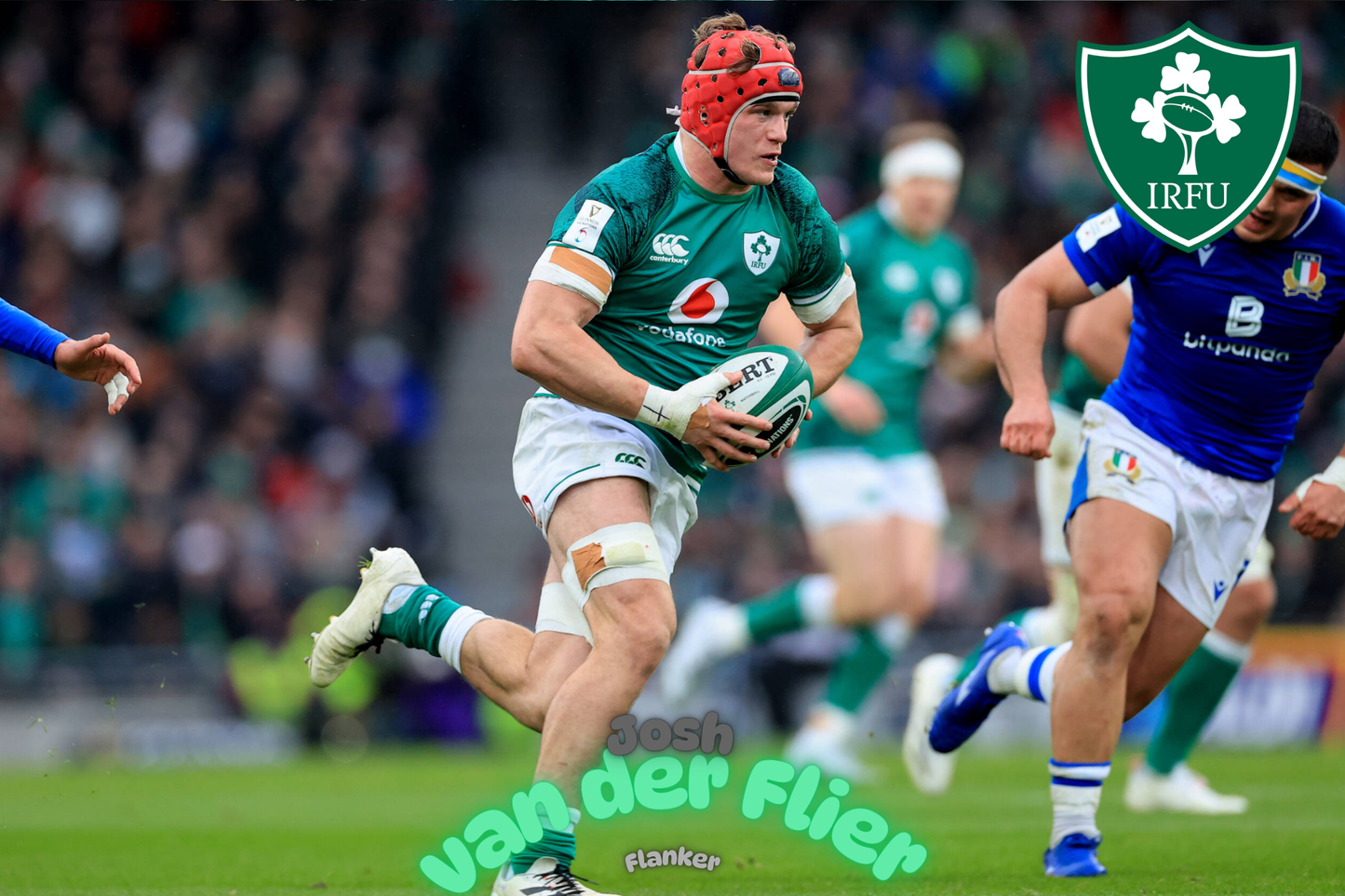 Ireland Rugby Squad 2025 – Vintage Metal Poster