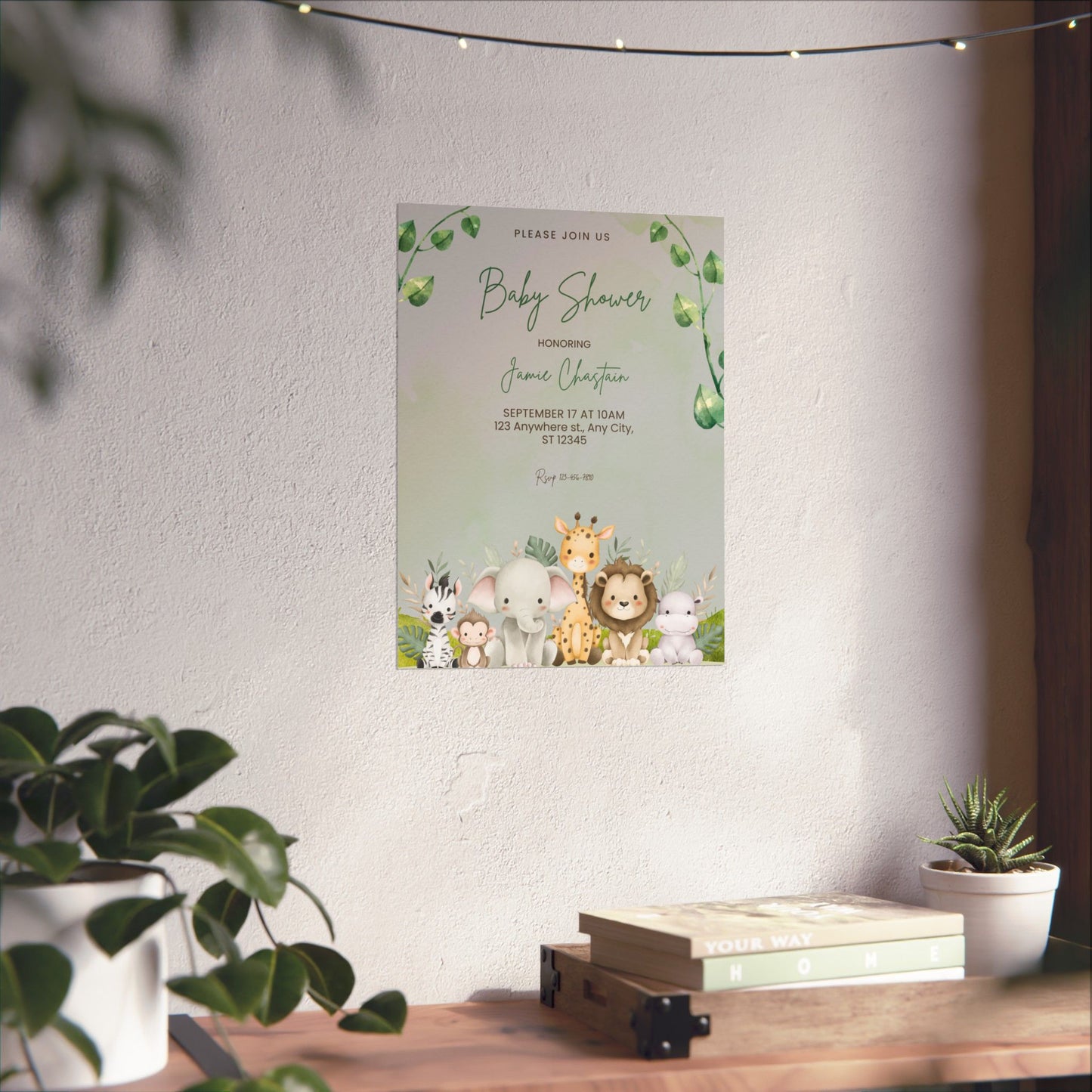 Whimsical Baby Shower Posters with Cute Animal Designs