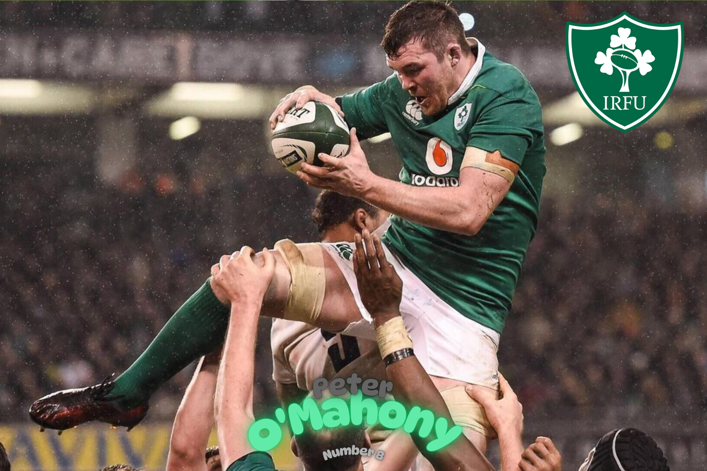 Ireland Rugby Squad 2025 – Vintage Metal Poster