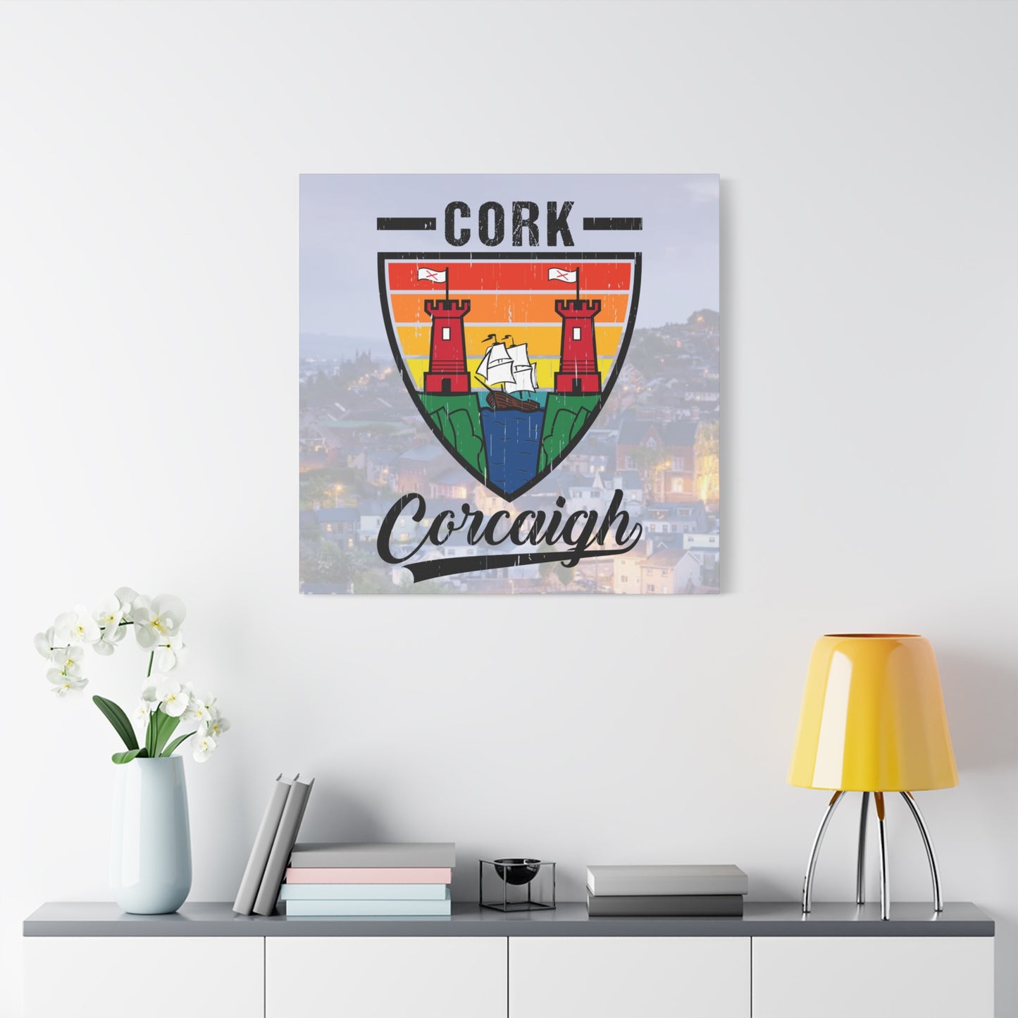 32 Counties available Canvas Wall Art – Stretched Matte Print with Vibrant Design.
