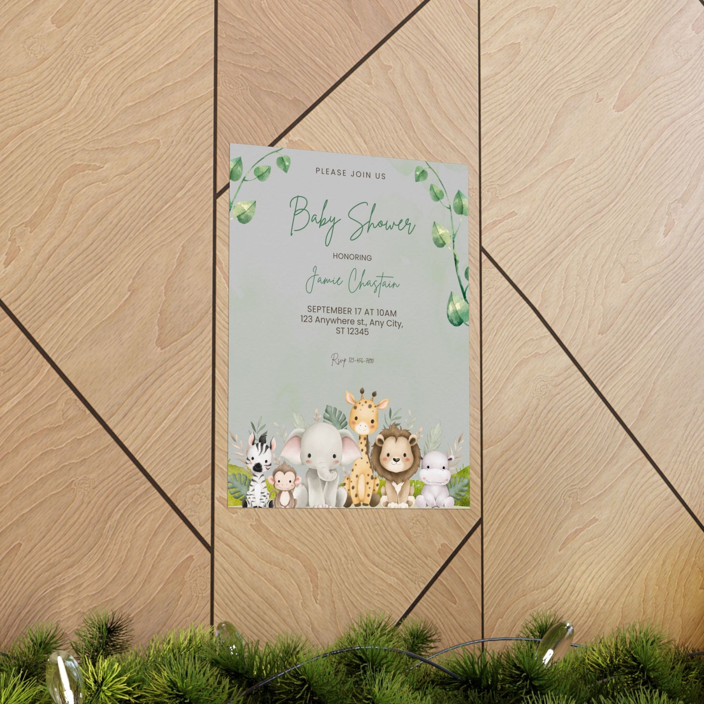 Whimsical Baby Shower Posters with Cute Animal Designs