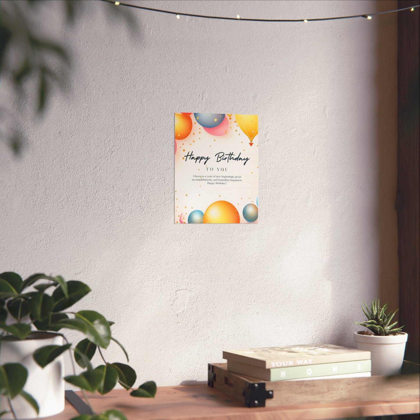 Birthday Celebration Poster - Cheers to a Year of New Beginnings