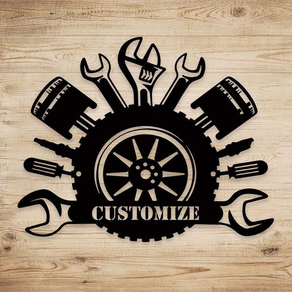 Customizable Mechanic's Delight: 1pc Car Workshop Wall Art - Perfect Gift for Auto Enthusiasts, Mechanics & Automotive Enthusiasts - Ideal for Home Decor
