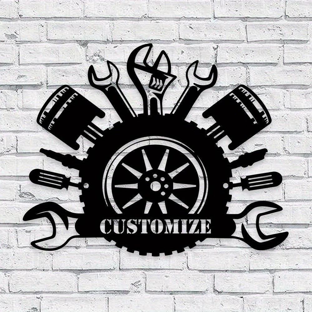 Customizable Mechanic's Delight: 1pc Car Workshop Wall Art - Perfect Gift for Auto Enthusiasts, Mechanics & Automotive Enthusiasts - Ideal for Home Decor