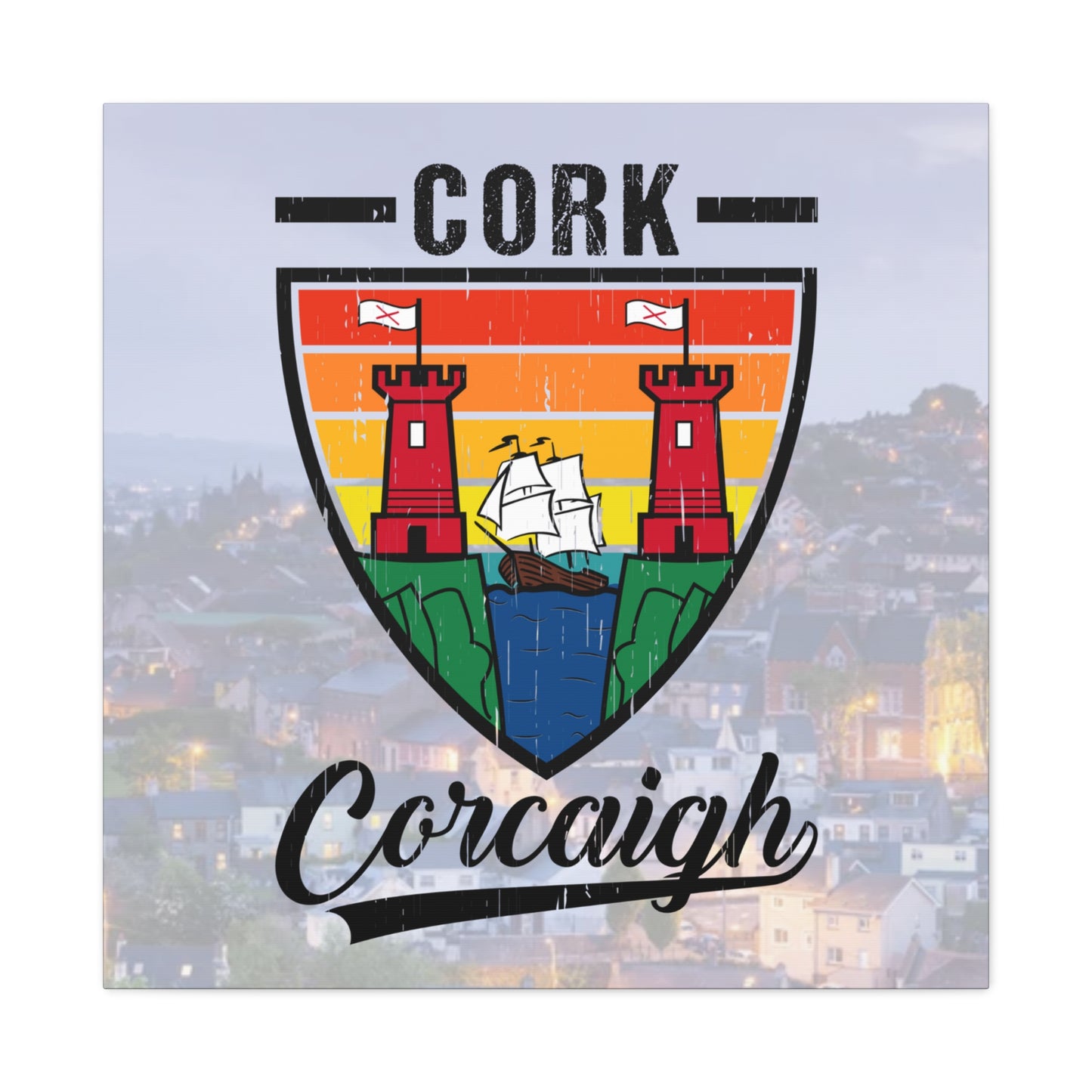 32 Counties available Canvas Wall Art – Stretched Matte Print with Vibrant Design.