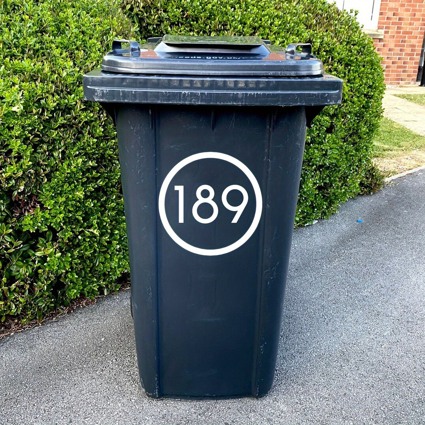 Custom Reflective Wheelie Bin Numbers - Personalized Sticky Labels with House & Street Name, Durable PET Material