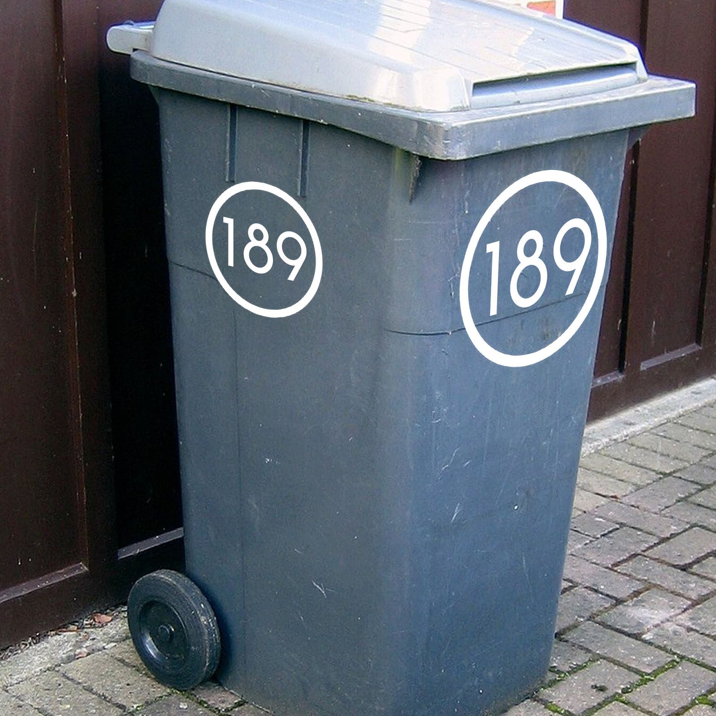 Custom Reflective Wheelie Bin Numbers - Personalized Sticky Labels with House & Street Name, Durable PET Material