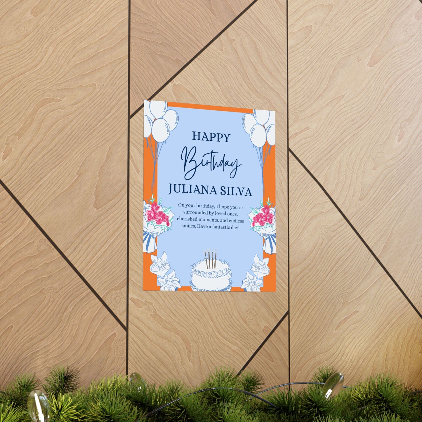 Personalized Birthday Celebration Wall Art - Matte Vertical Posters