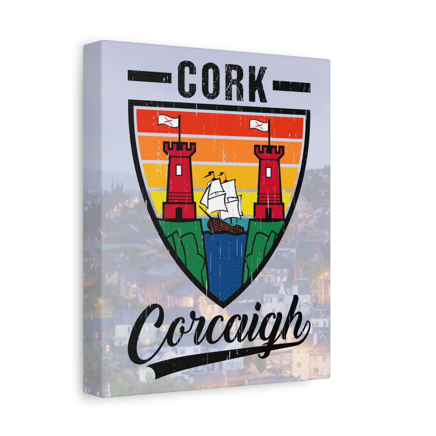 32 Counties available Canvas Wall Art – Stretched Matte Print with Vibrant Design.