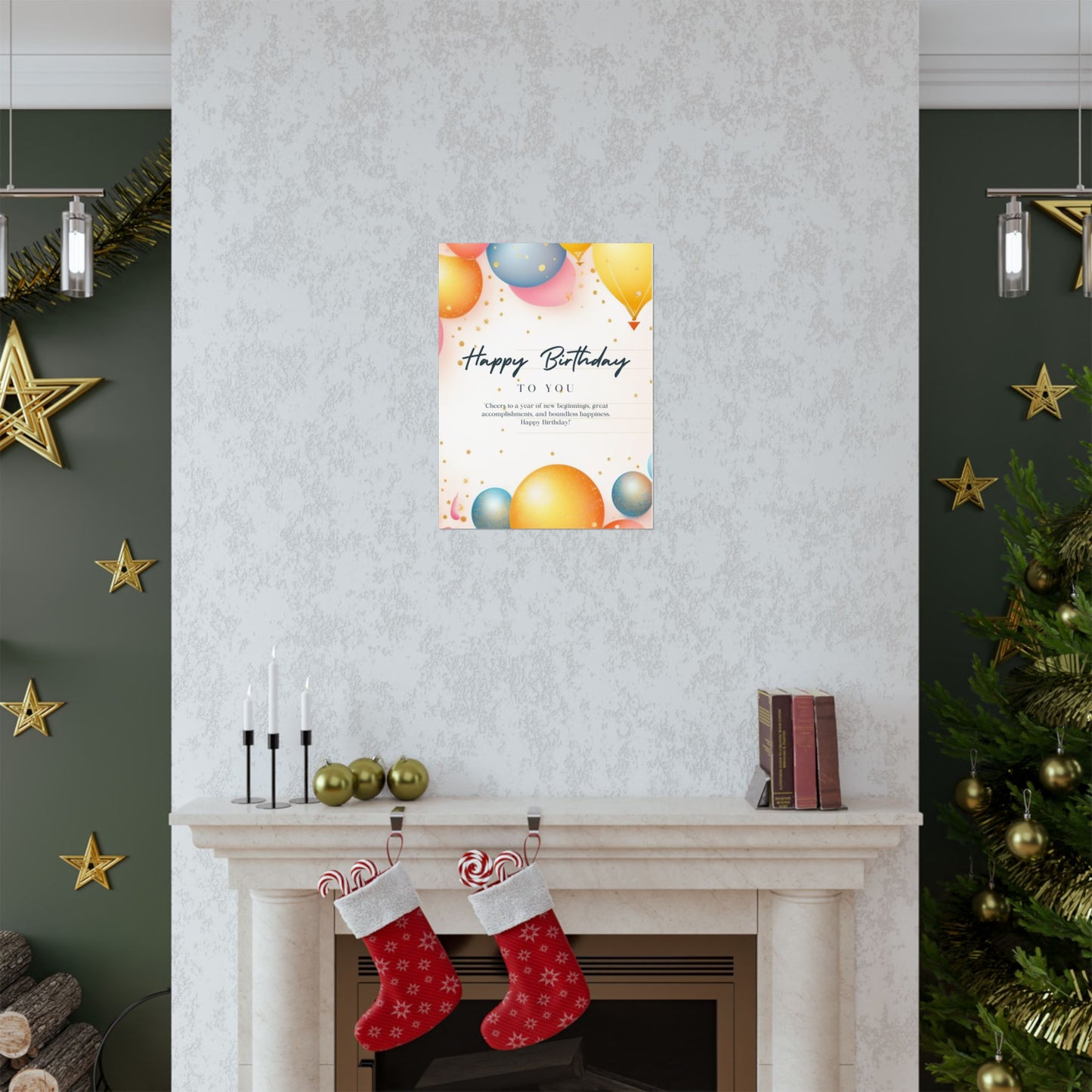 Birthday Celebration Poster - Cheers to a Year of New Beginnings