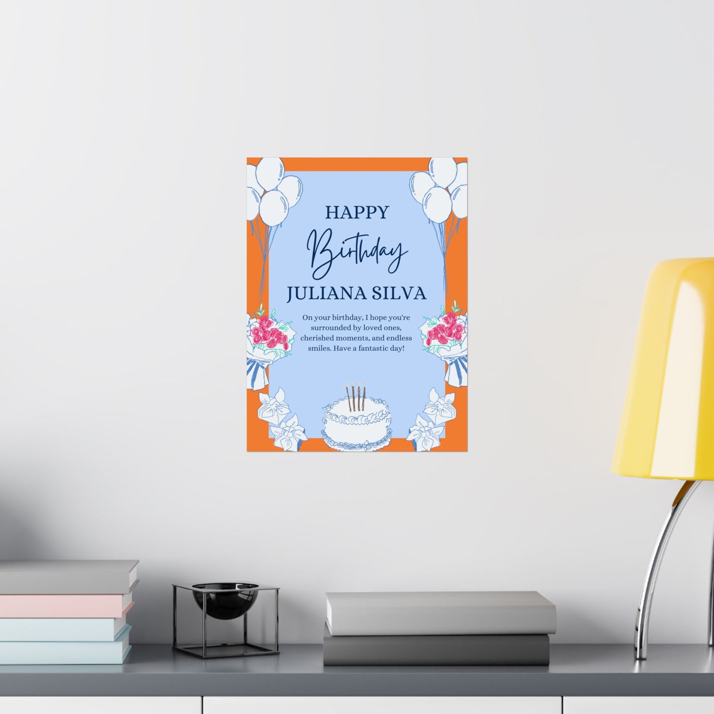 Personalized Birthday Celebration Wall Art - Matte Vertical Posters