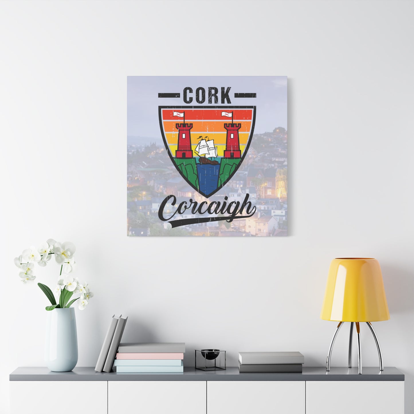 32 Counties available Canvas Wall Art – Stretched Matte Print with Vibrant Design.