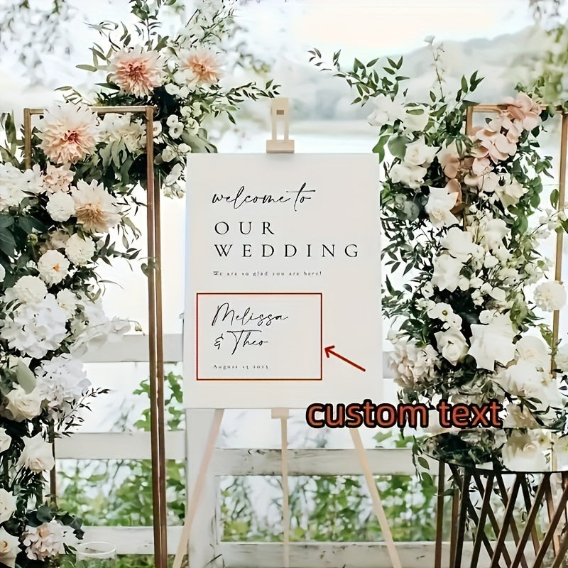 "Warm Welcomes: Classic Acrylic Sign for Weddings & Parties"