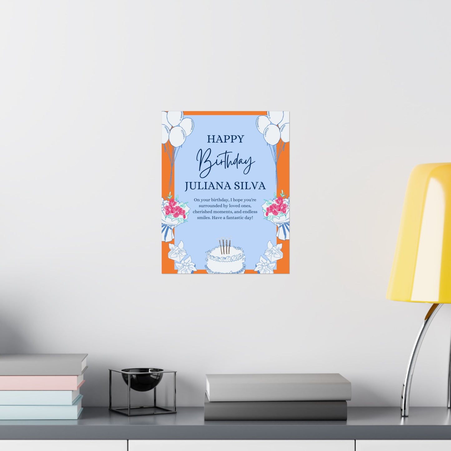 Personalized Birthday Celebration Wall Art - Matte Vertical Posters