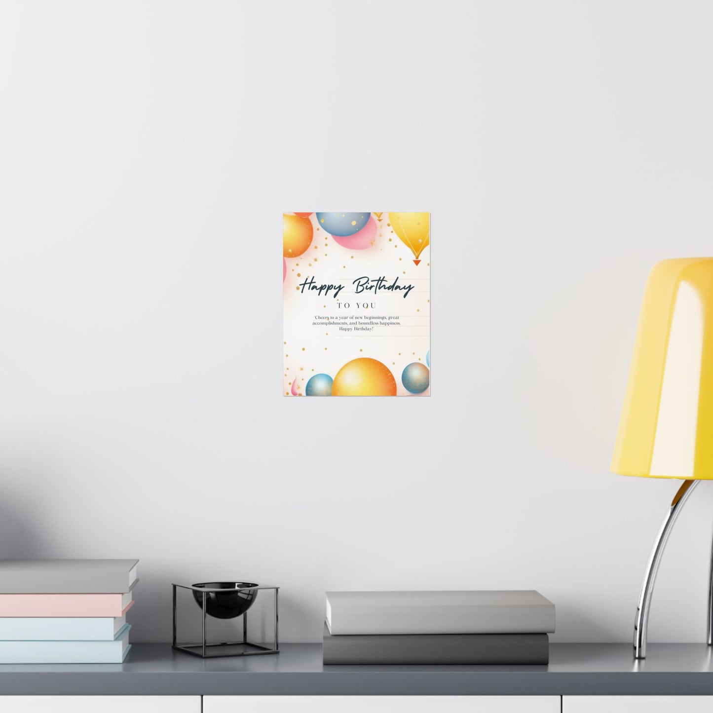 Birthday Celebration Poster - Cheers to a Year of New Beginnings