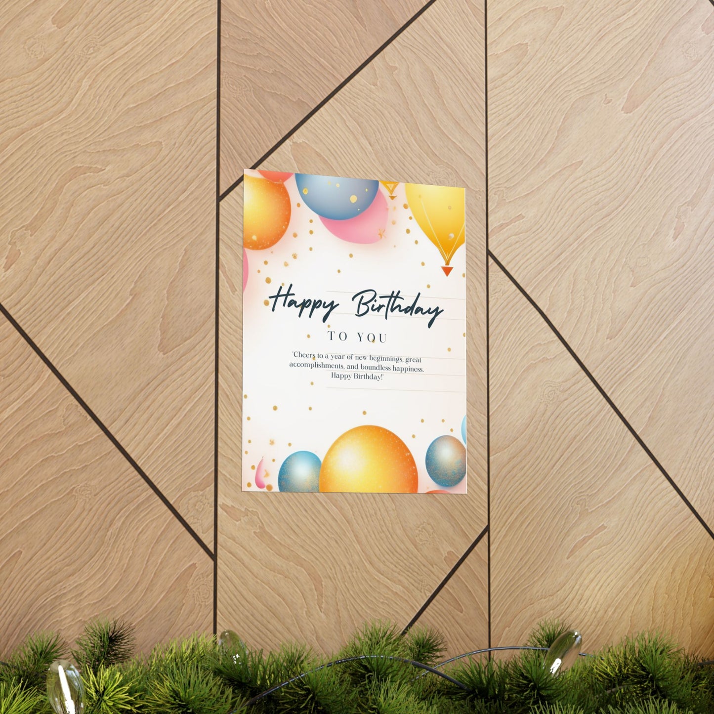 Birthday Celebration Poster - Cheers to a Year of New Beginnings