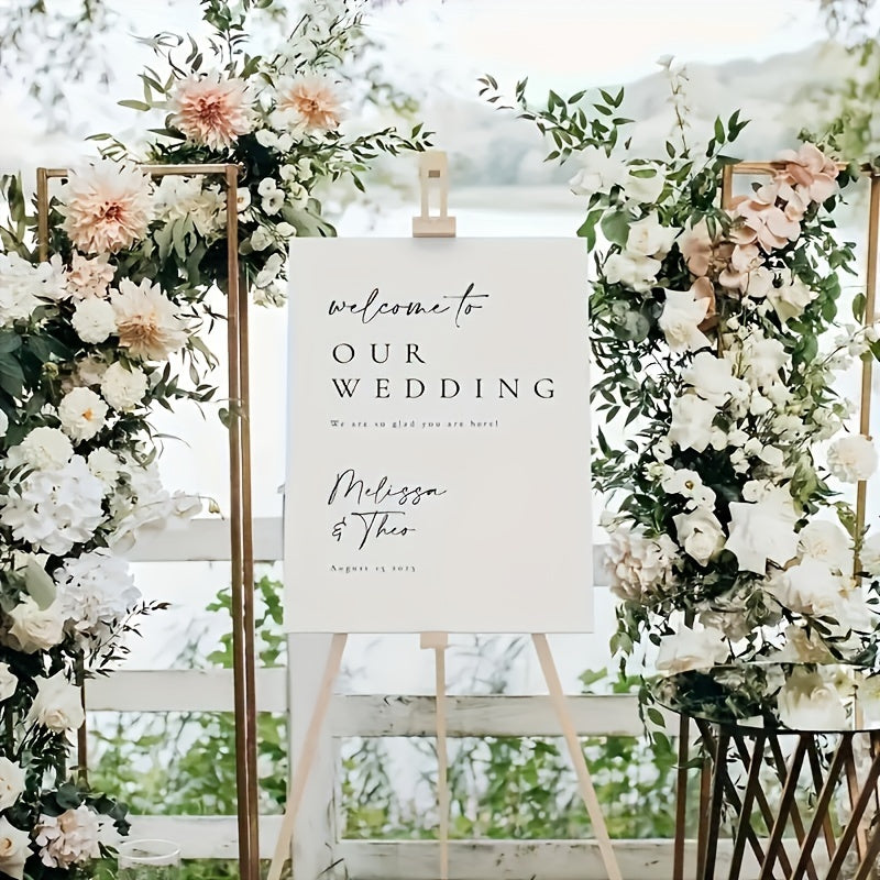 "Warm Welcomes: Classic Acrylic Sign for Weddings & Parties"