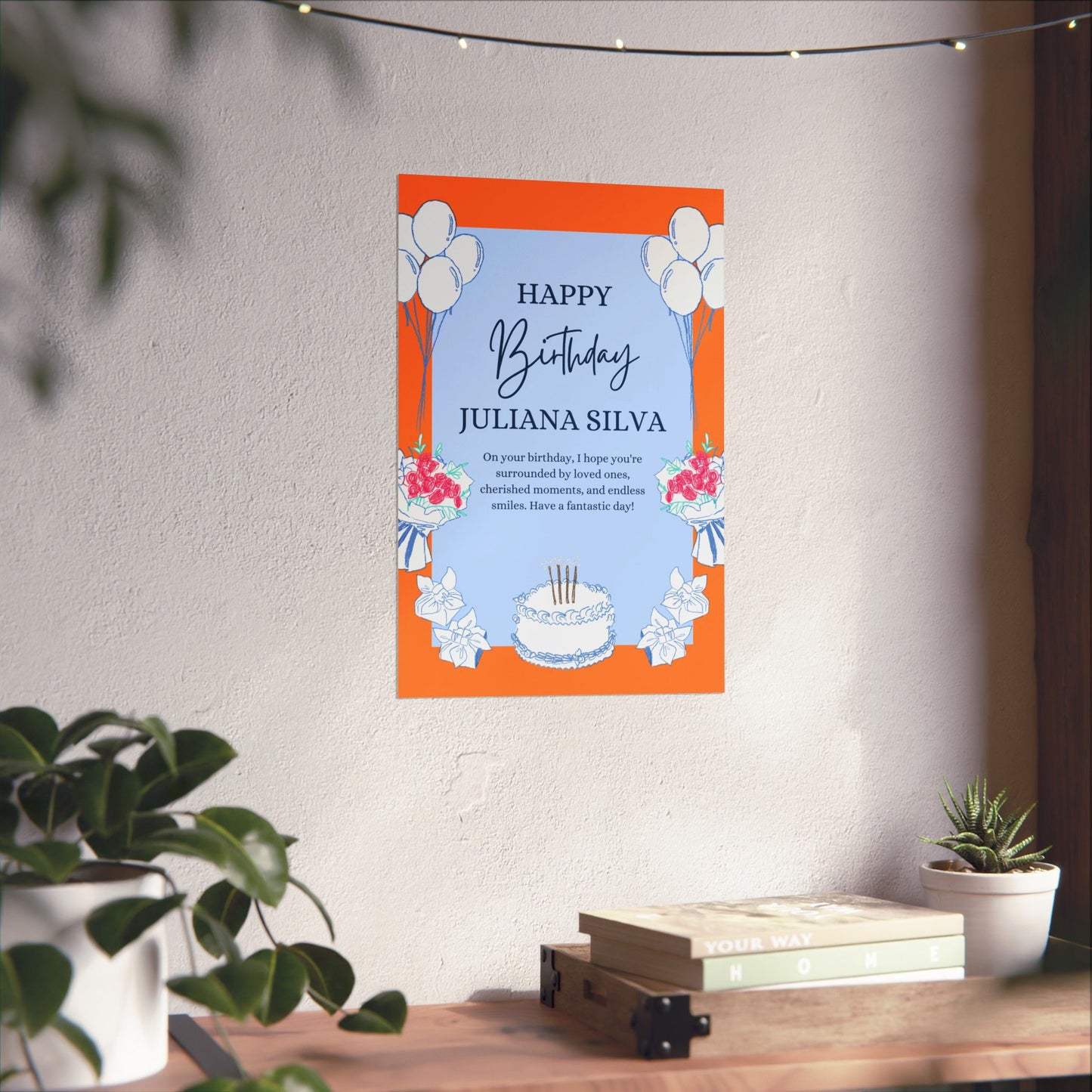 Personalized Birthday Celebration Wall Art - Matte Vertical Posters