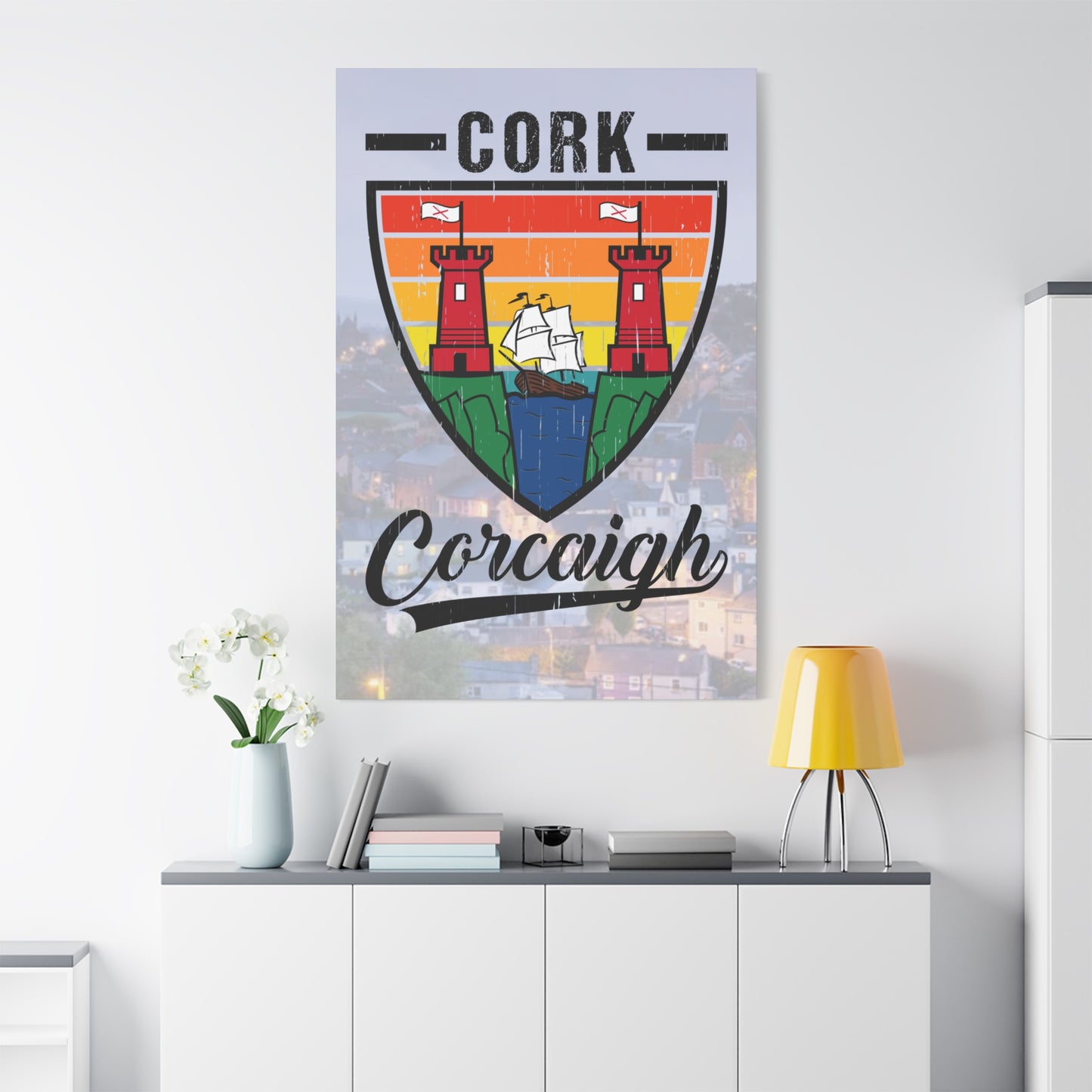 32 Counties available Canvas Wall Art – Stretched Matte Print with Vibrant Design.