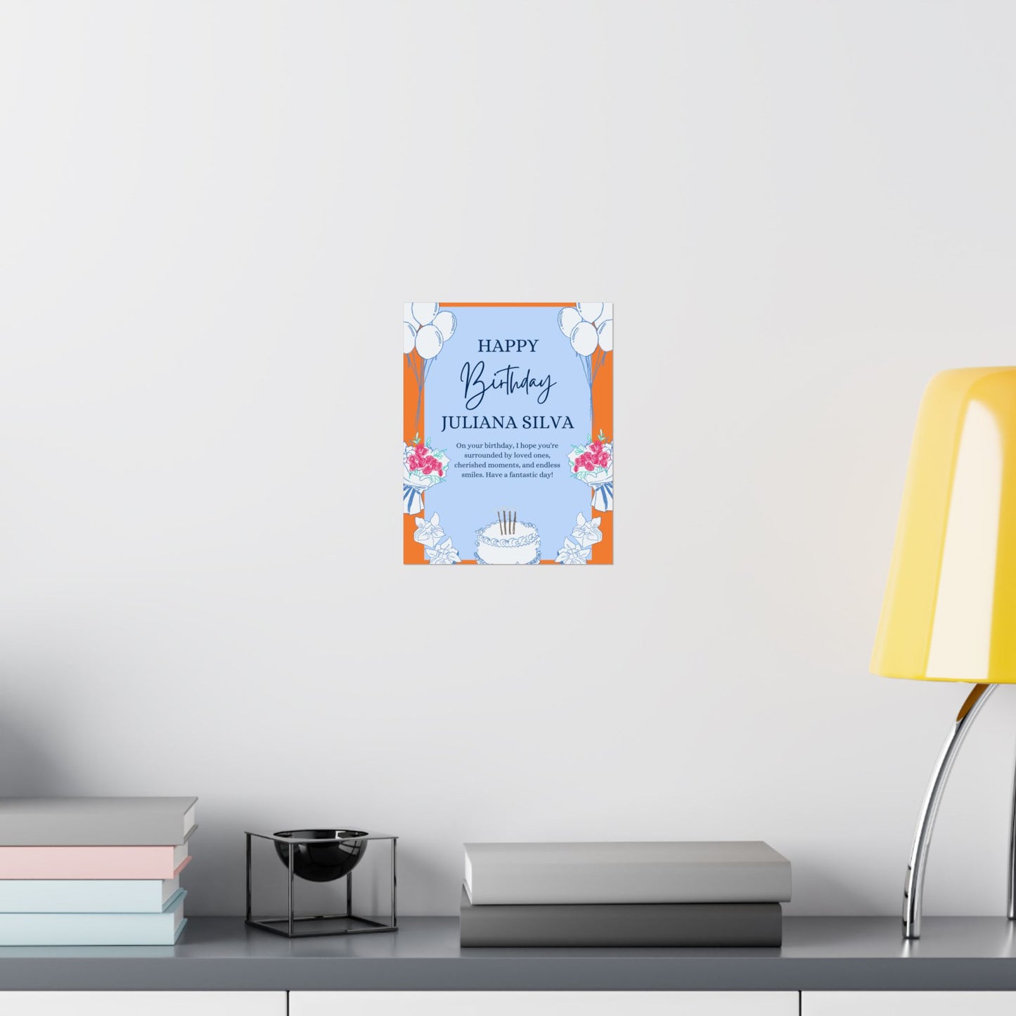 Personalized Birthday Celebration Wall Art - Matte Vertical Posters
