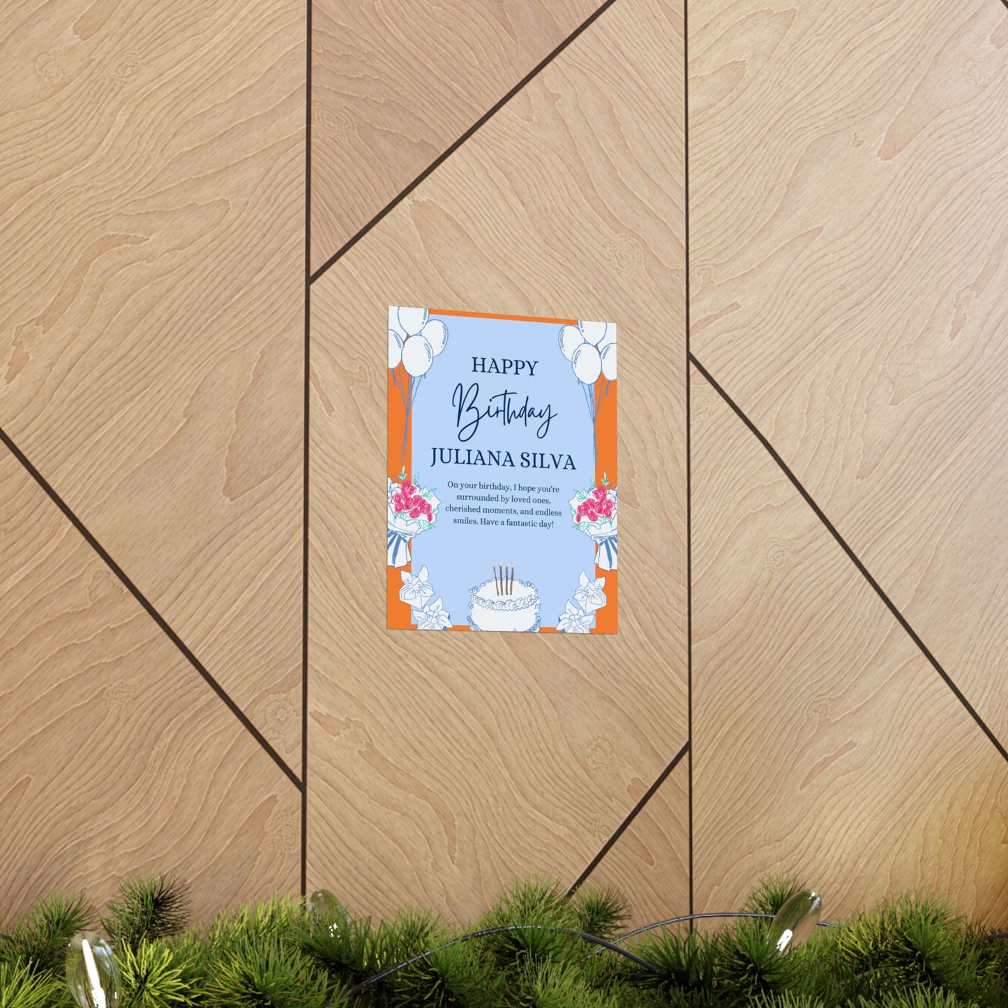 Personalized Birthday Celebration Wall Art - Matte Vertical Posters