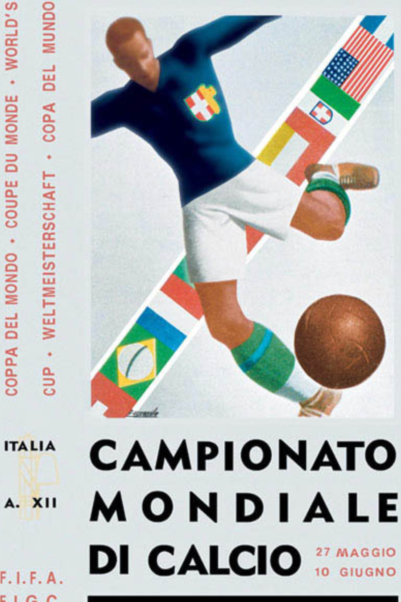 Celebrate Football History – World Cup Logos Metal Poster Collection