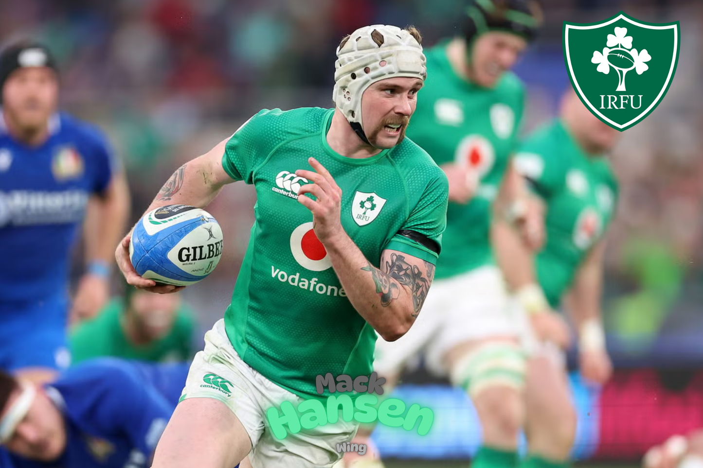 Ireland Rugby Squad 2025 – Vintage Metal Poster