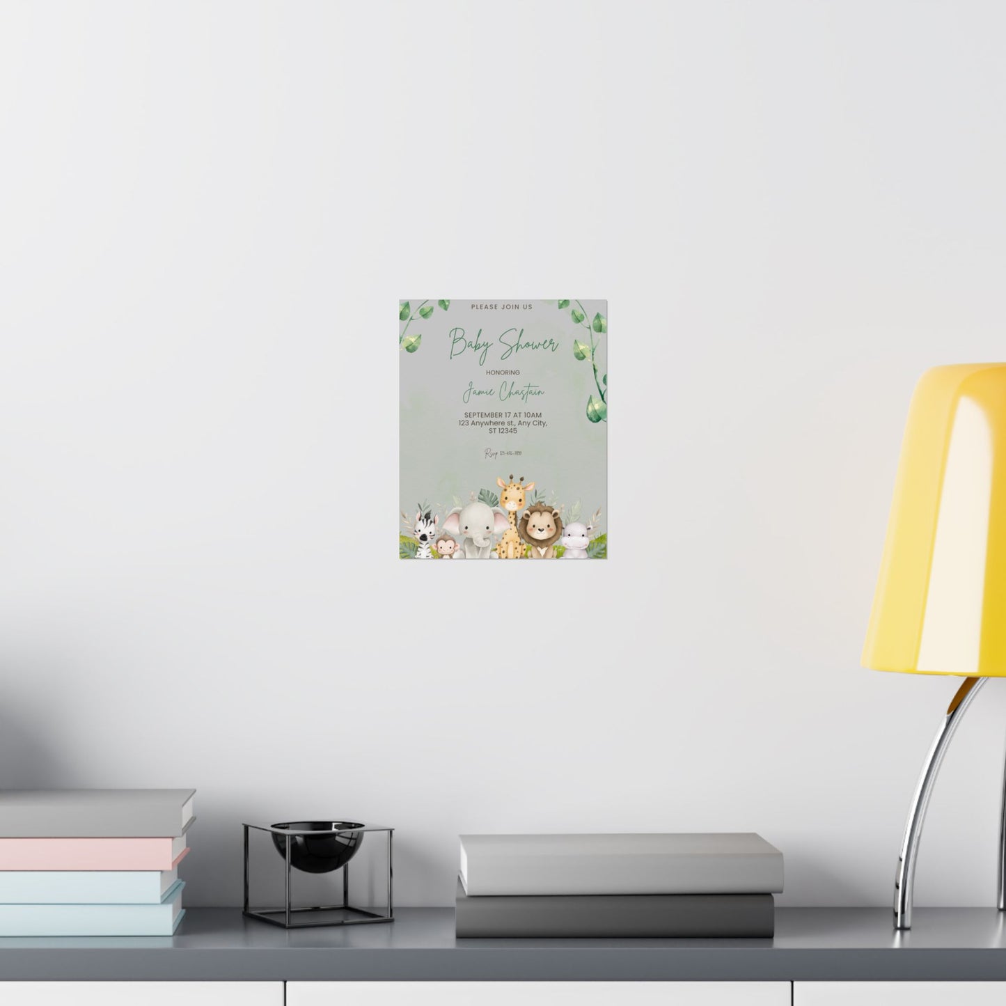 Whimsical Baby Shower Posters with Cute Animal Designs