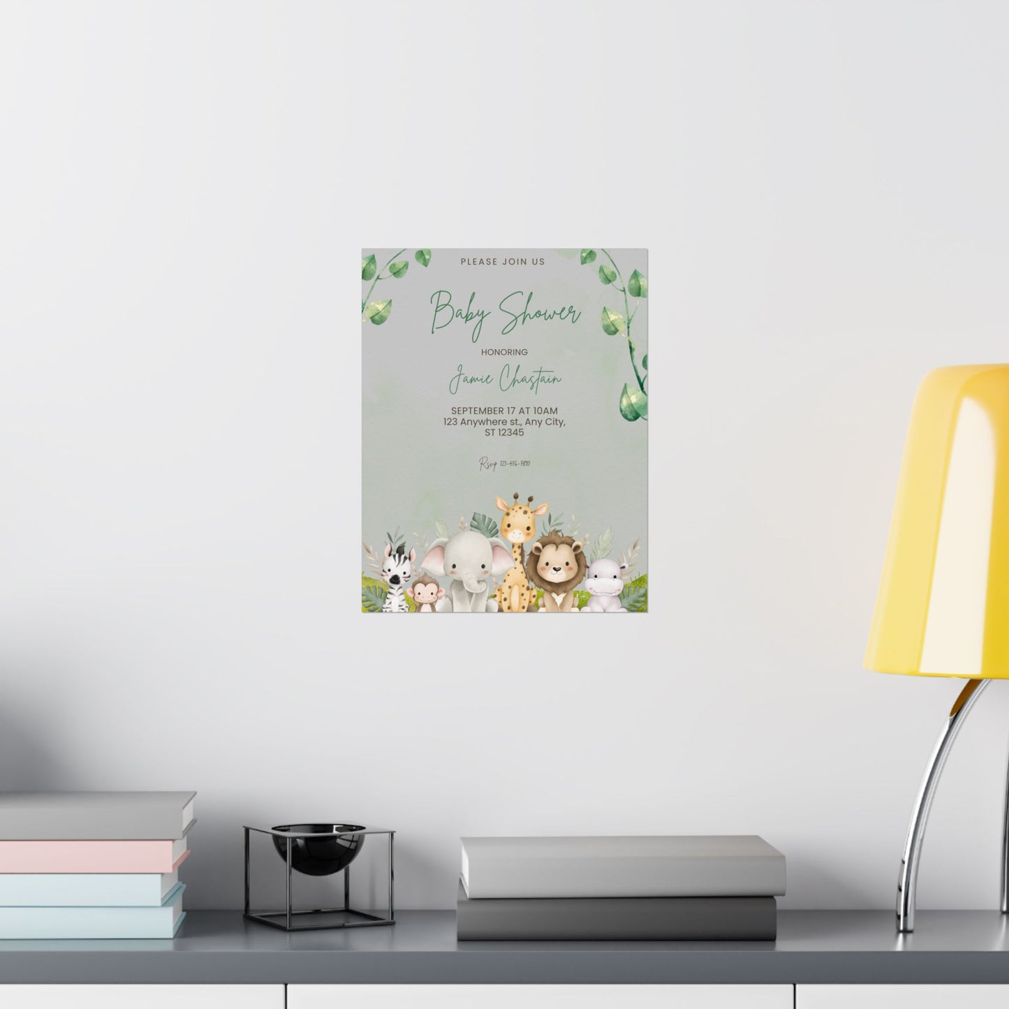 Whimsical Baby Shower Posters with Cute Animal Designs