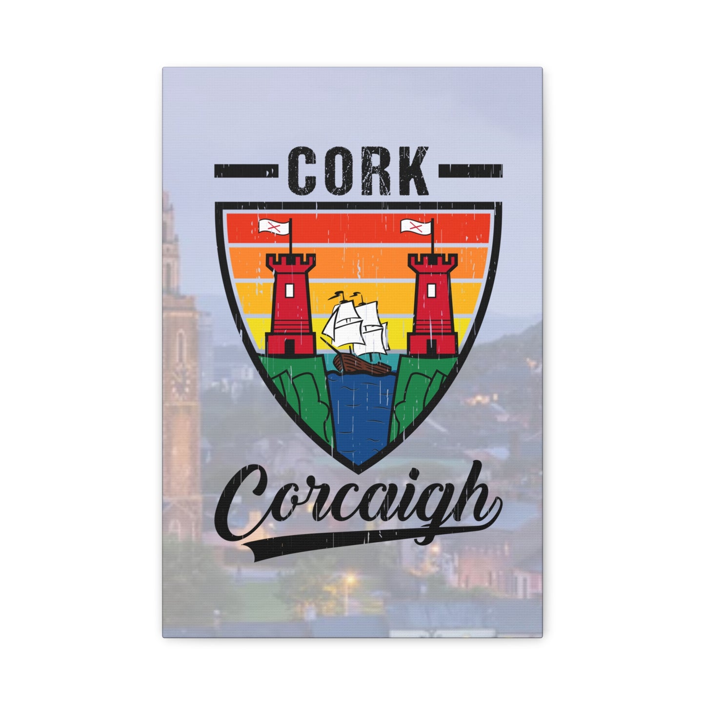 32 Counties available Canvas Wall Art – Stretched Matte Print with Vibrant Design.