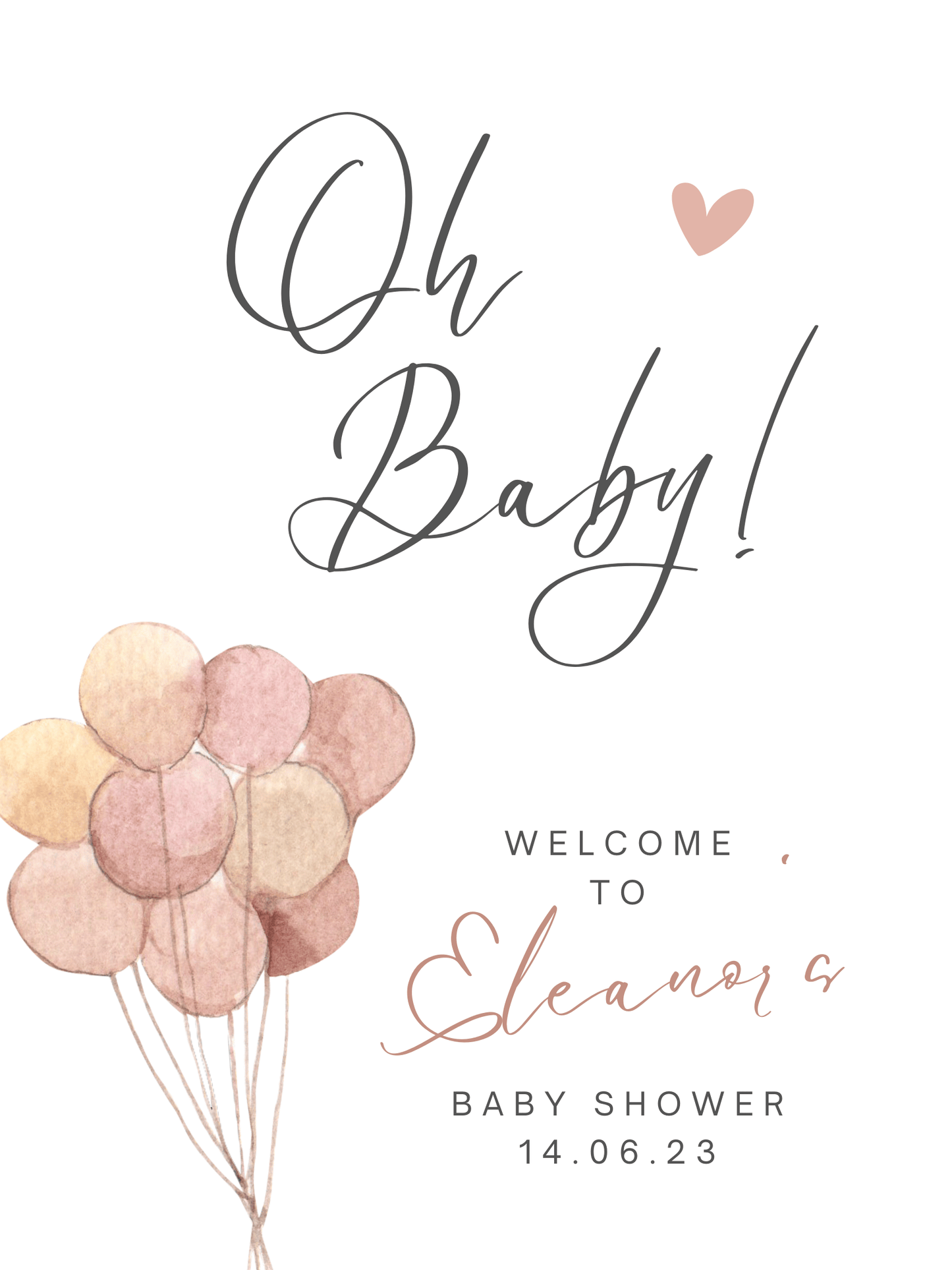 Baby Shower Welcome Sign