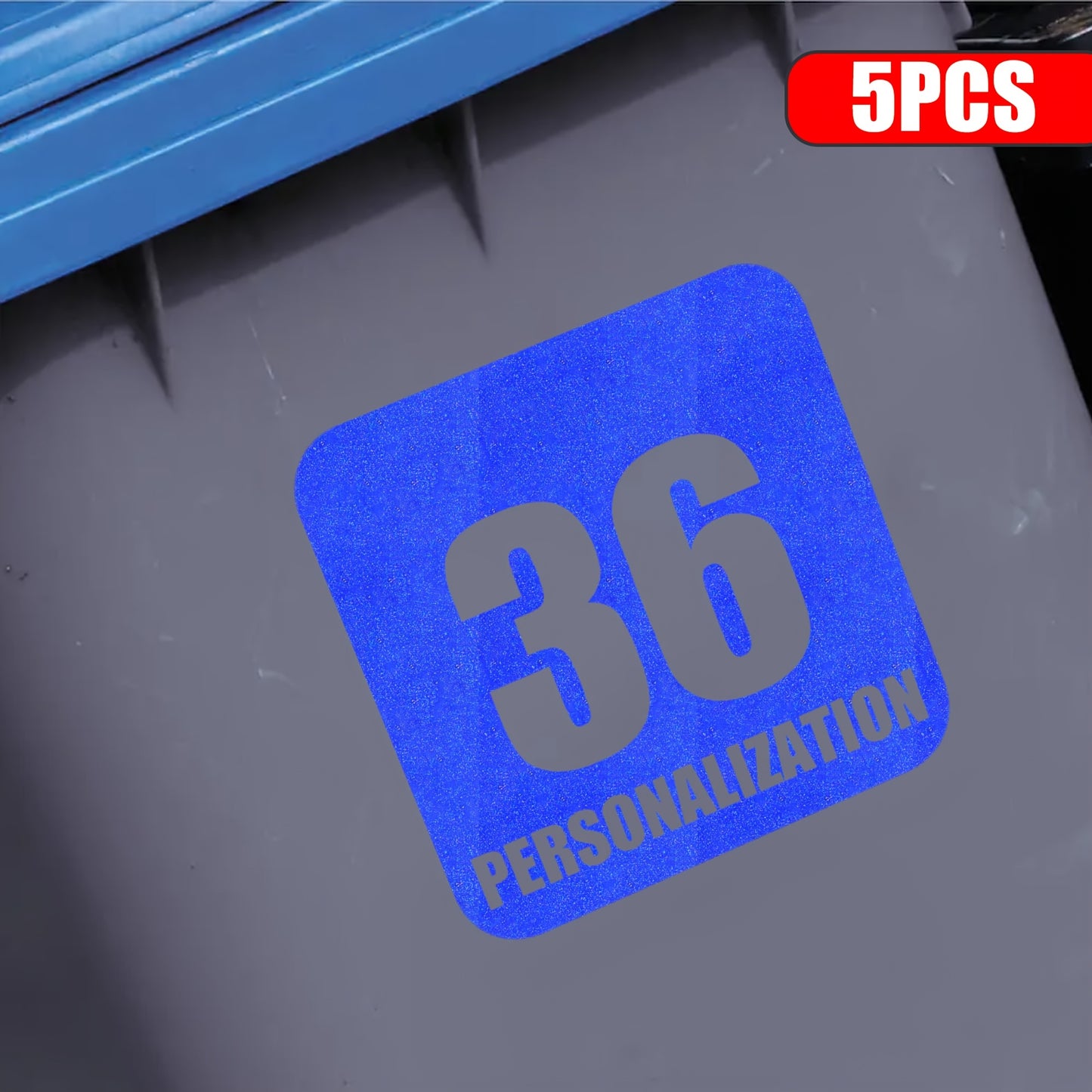 Customisable Reflective Vinyl Decal Sticker for Recycle & Trash Bins