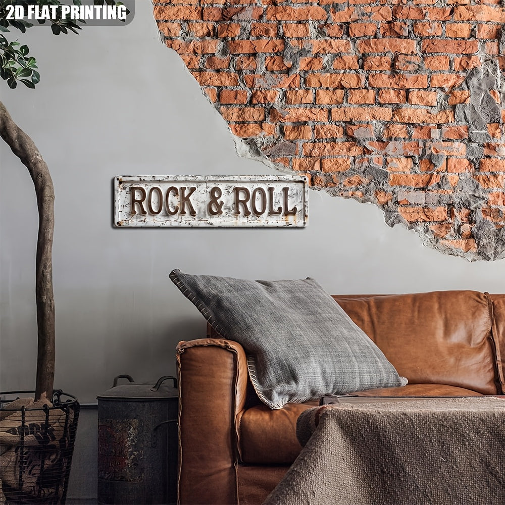 Vintage Rock & Roll Metal Sign