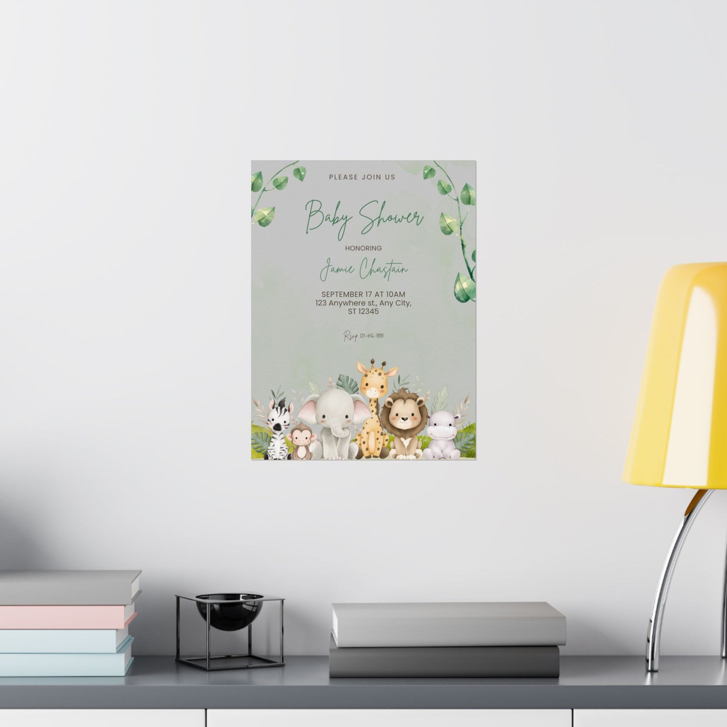 Whimsical Baby Shower Posters with Cute Animal Designs
