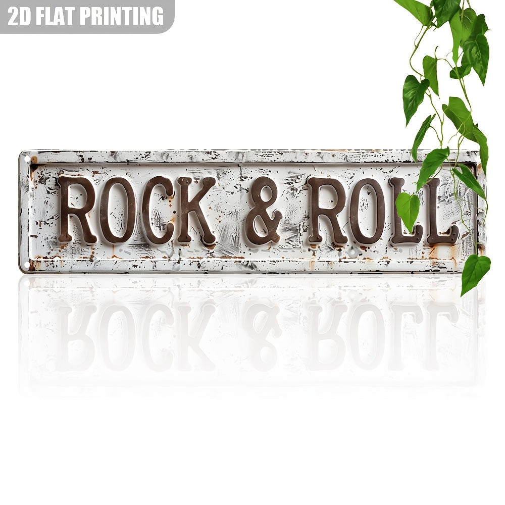 Vintage Rock & Roll Metal Sign